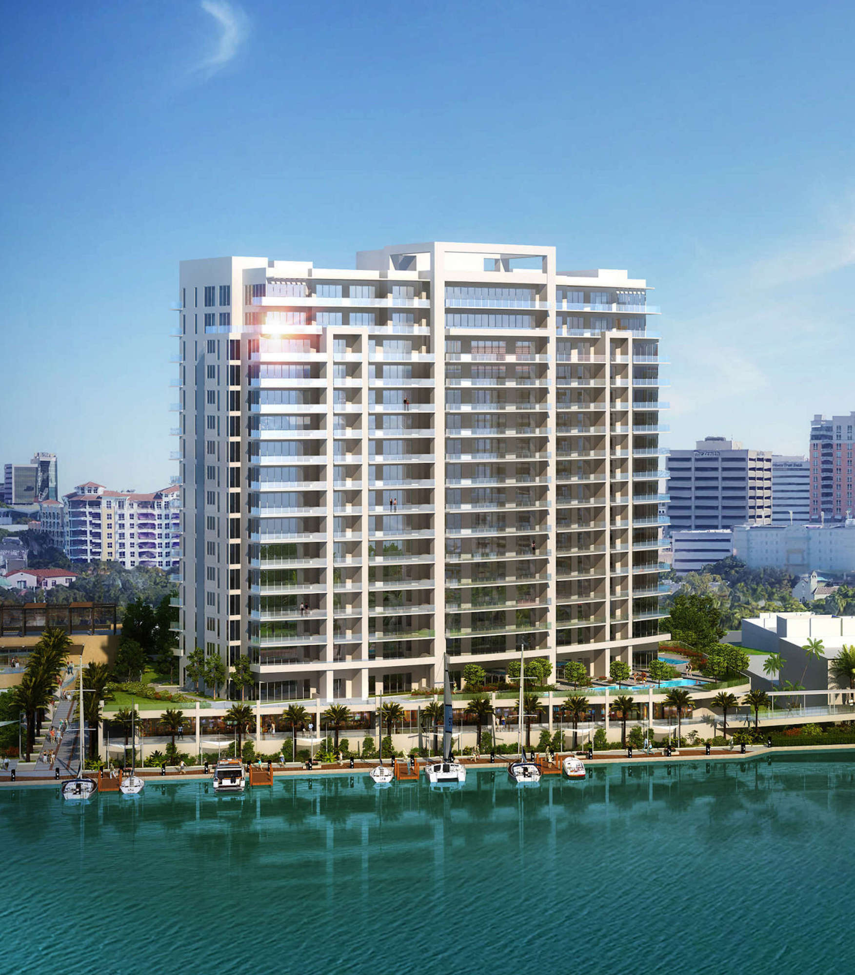 COURTESY RENDERING — Kolter Group completed the 18-story Ritz-Carlton Residences Sarasota late last year.