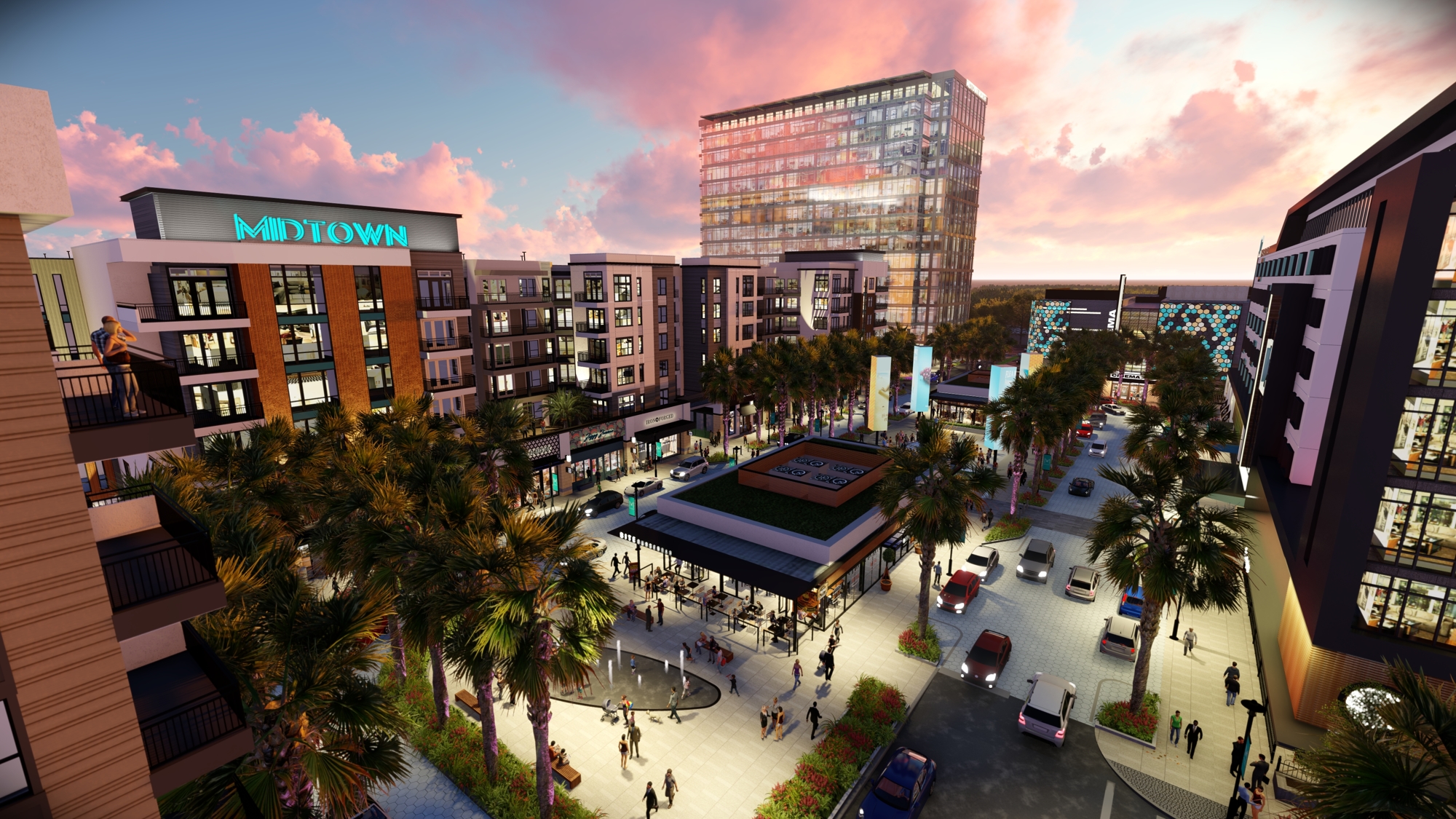 COURTESY RENDERING — Midtown Tampa, the land under which New York-based Bromley Cos. has owned since the 1970s, is nearing completion.
