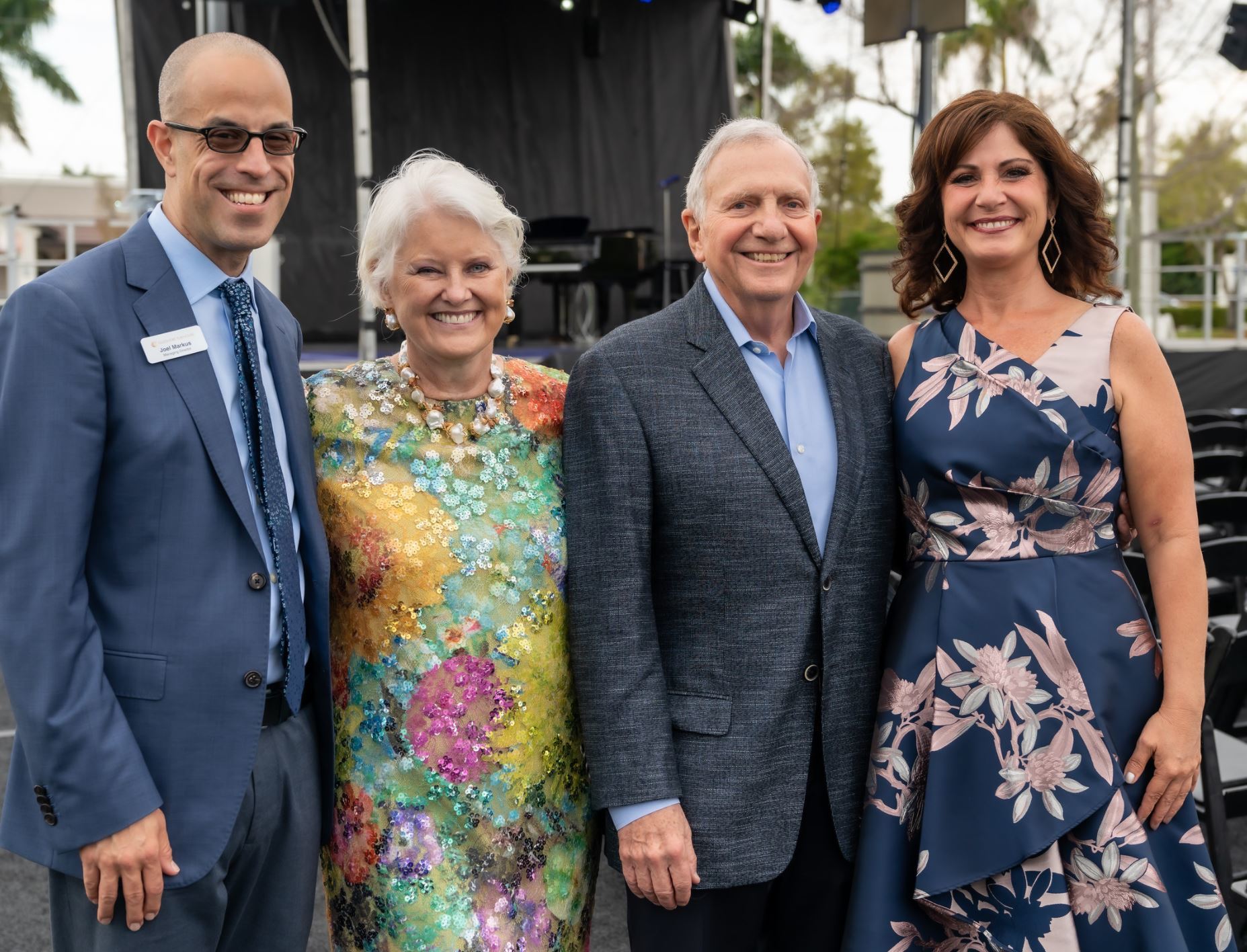 Courtesy. From left to right: Joel Markus, Patt and Jay Baker and Kristen Coury, at a recent event celebrating the Gulfshore Playhouse capital campaign for its new $60 million project.