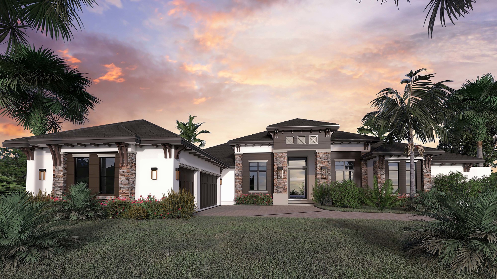 Courtesy. Builder John Cannon Homes’ three-bedroom, three-bath Adelaide will offer more than 5,000 square feet with a gourmet kitchen and golf simulator room.