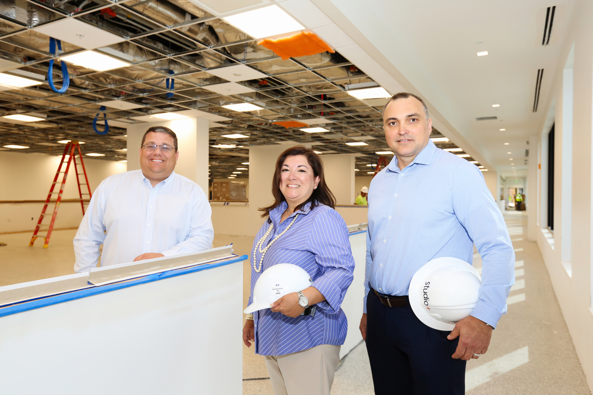 Stefania Pifferi. Studio+ CEO Damon Romanello, Seagate CEO Matt Price and NeoGenomics executive Helen Edenfield say teamwork between the three companies has been essential in NeoGenomics’ $60 million headquarters project.