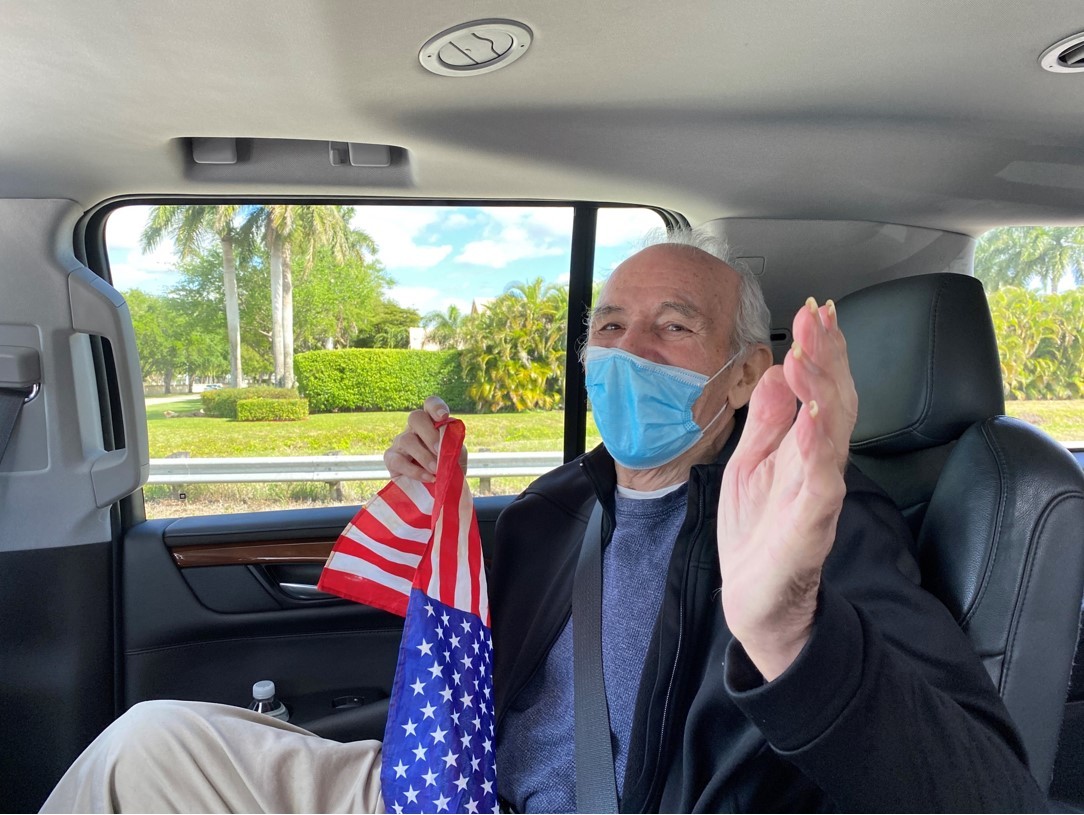 Courtesy. Courtesy.GOMO Travel recently accompanied a 94-year-old World War II veteran from Newark, New Jersey to Palm Beach so that he could be with his daughter.