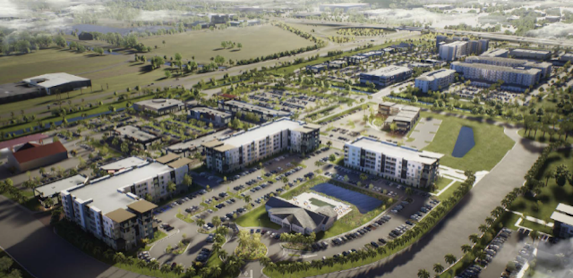 COURTESY RENDERING — Sota 75 is one of nine multifamily rental communities Unicorp National Developments is working on statewide to meet heightened demand for rentals.