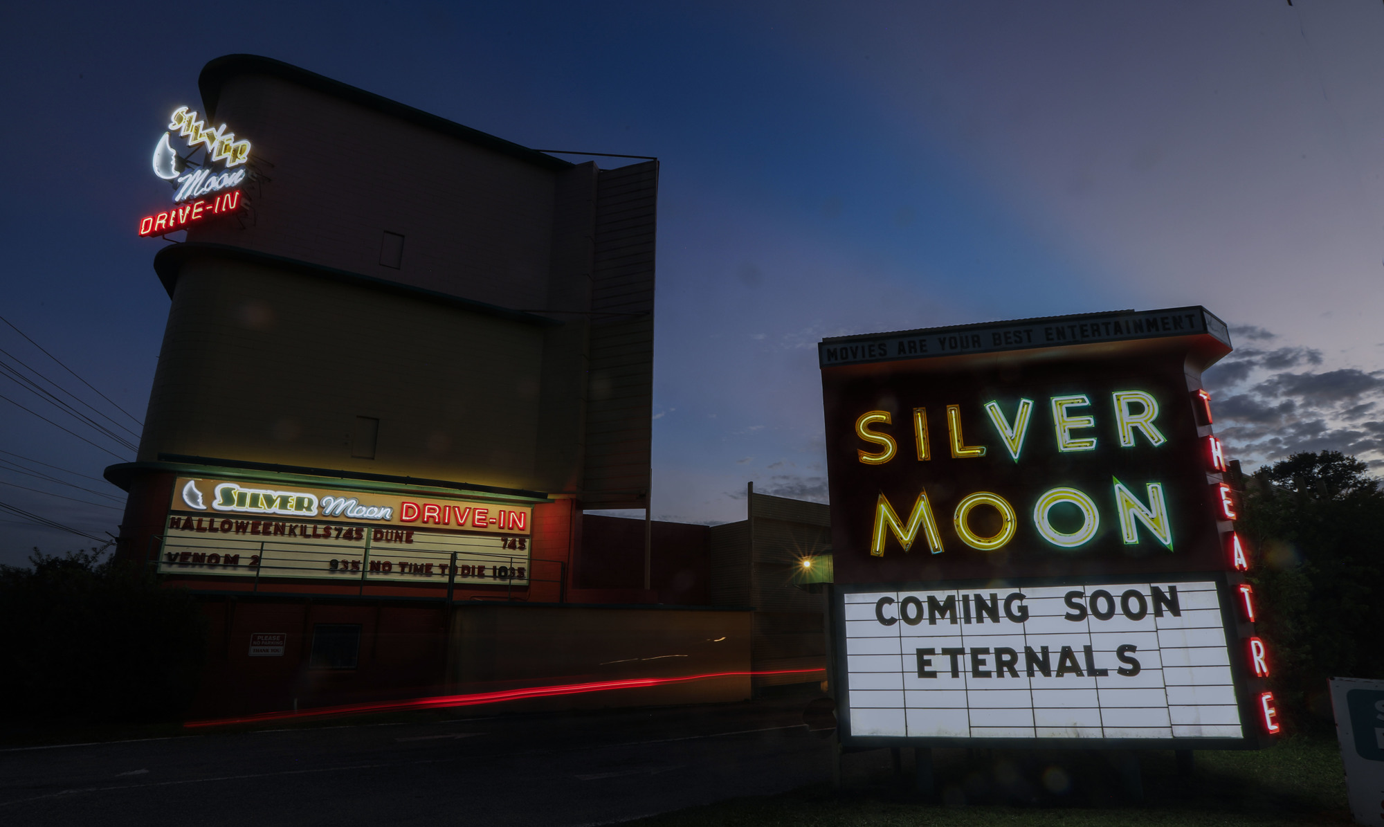 Calvin Knight. Lakeland’s Silver Moon Drive-In opened in 1948. 