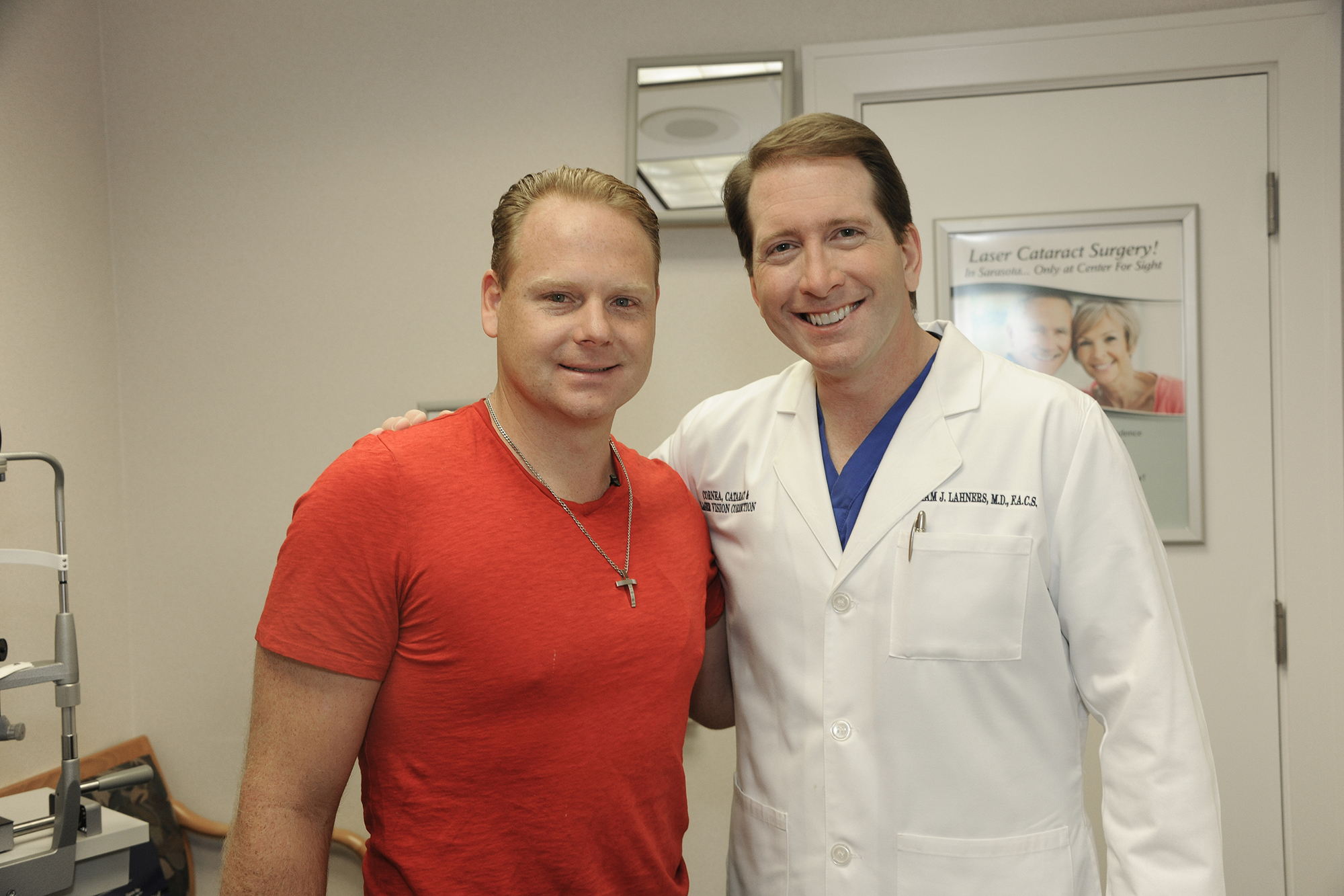 Courtesy. Dr. Bill Lahners with his patient, Nik Wallenda. 
