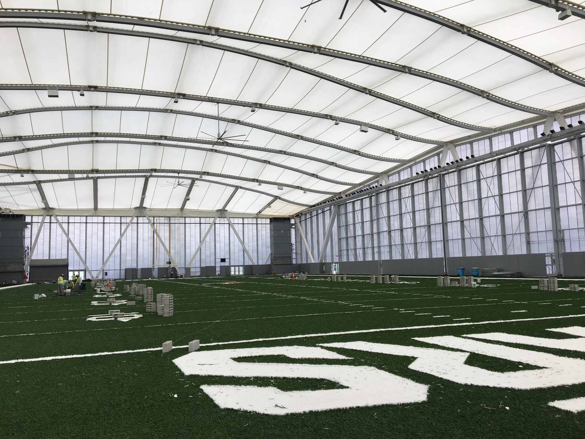 The Jaguars’ new indoor practice facility is nearly complete.