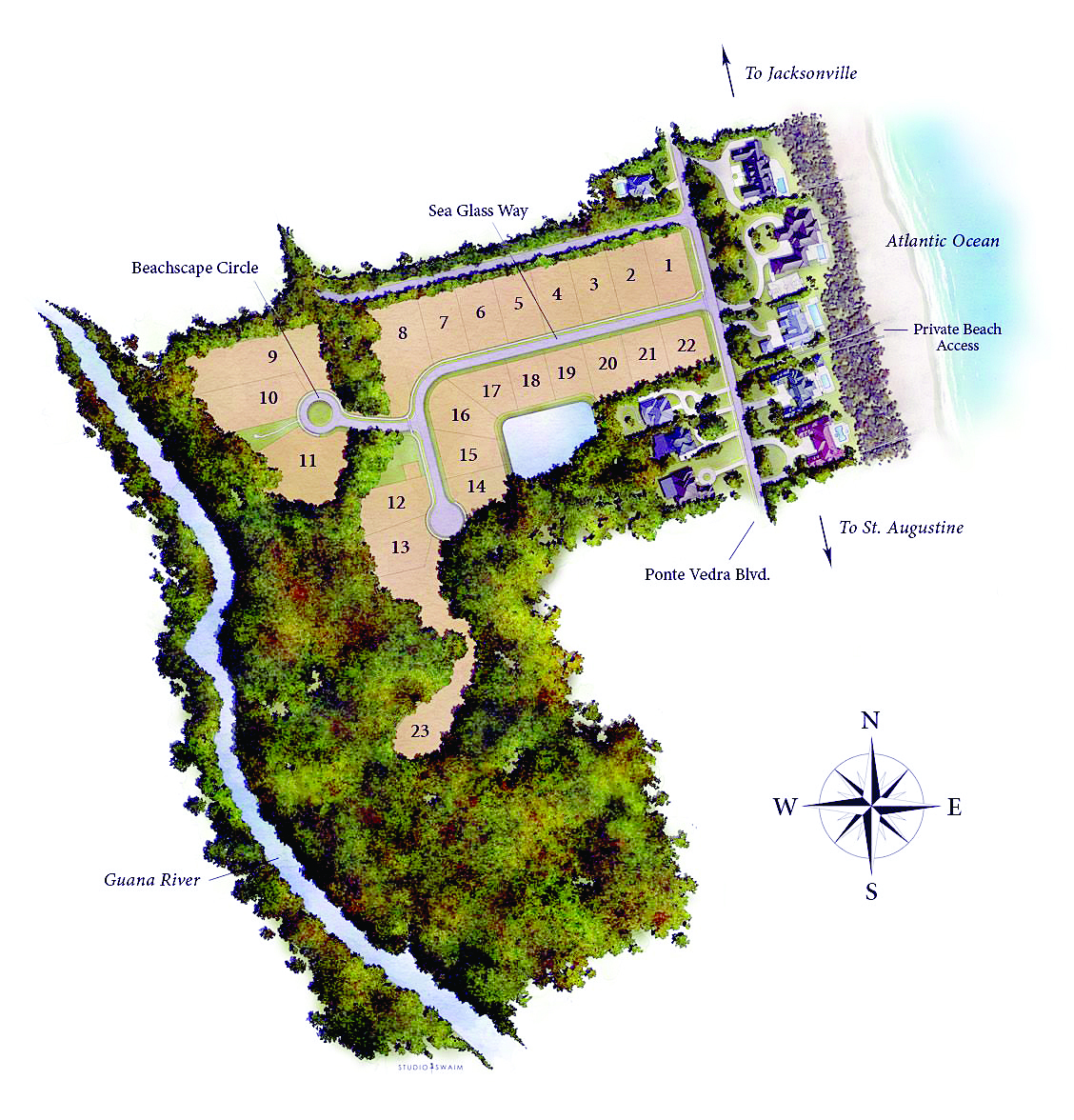 The EvenTide site plan.