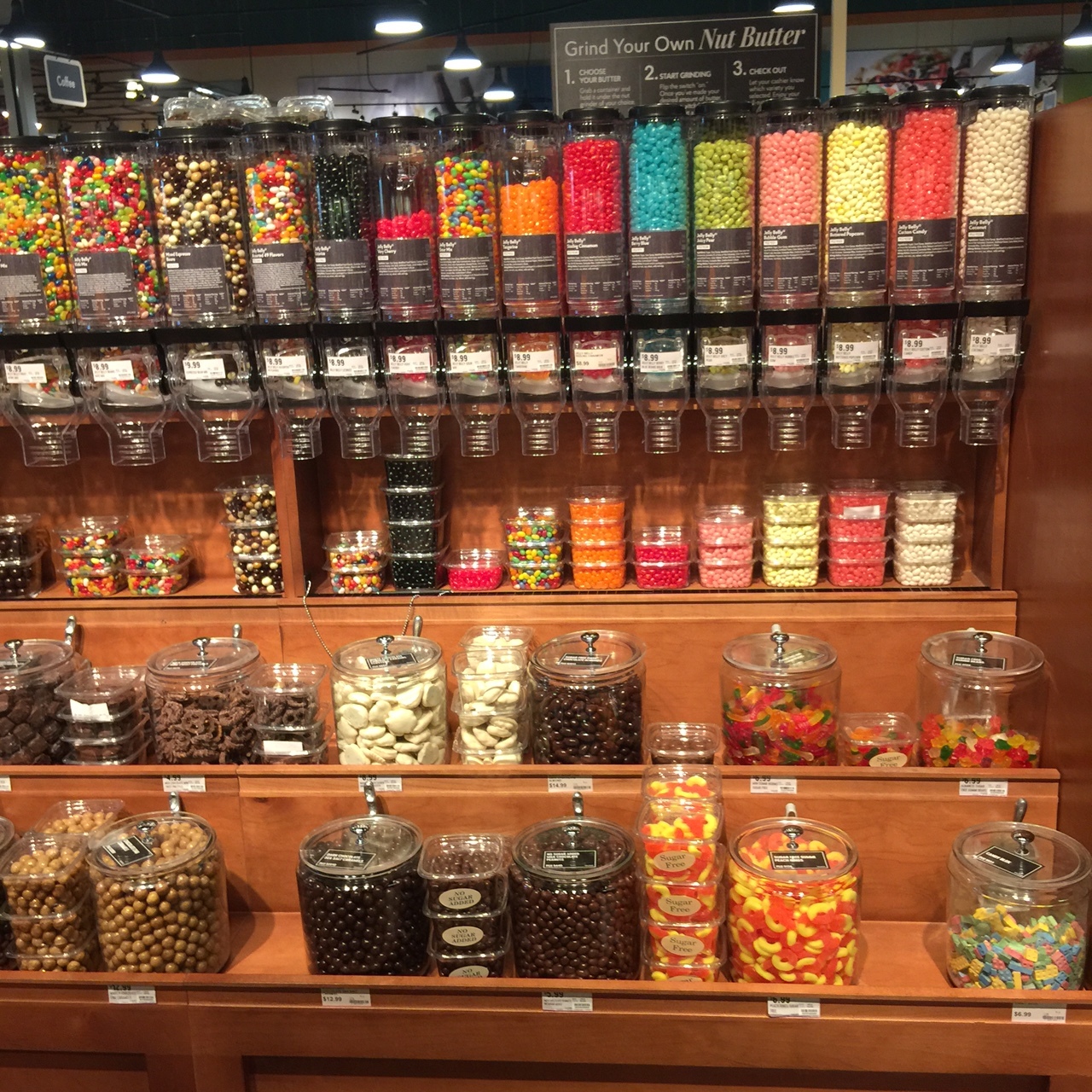 The bulk candy was moved to a dispenser system, although several jars remain for customers to dip into themselves.