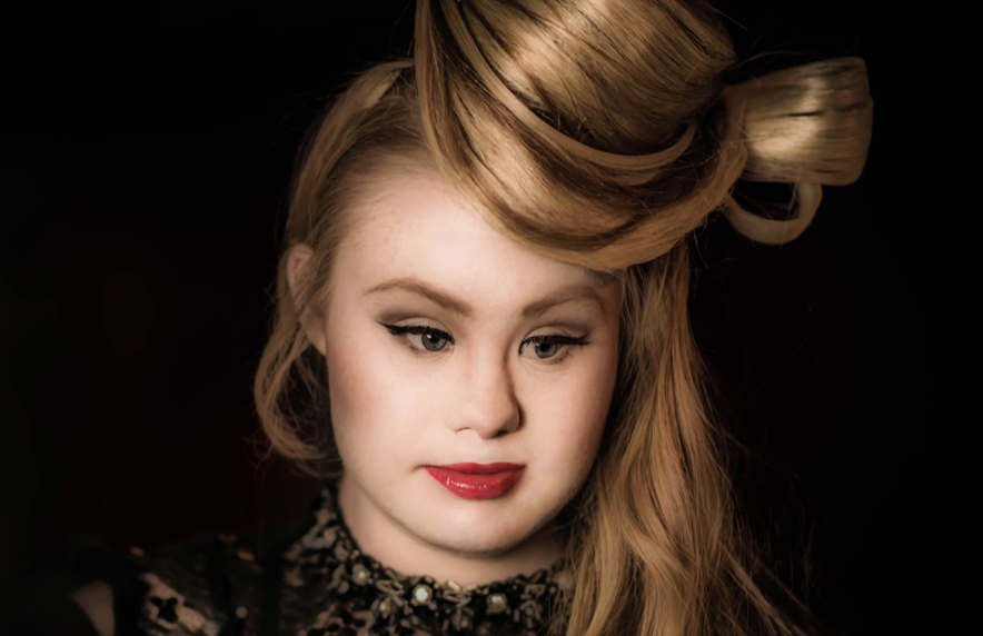 Down syndrome supermodel Madeline Stuart.