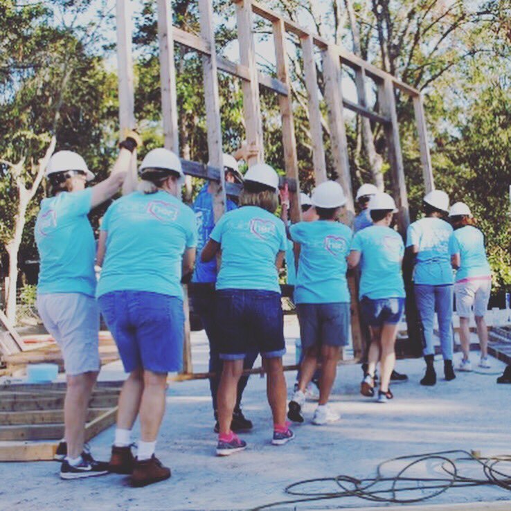 Framing has begun on the HabiJax homes being built by volunteers as part of the  2017 Women’s Build – build[her] campaign