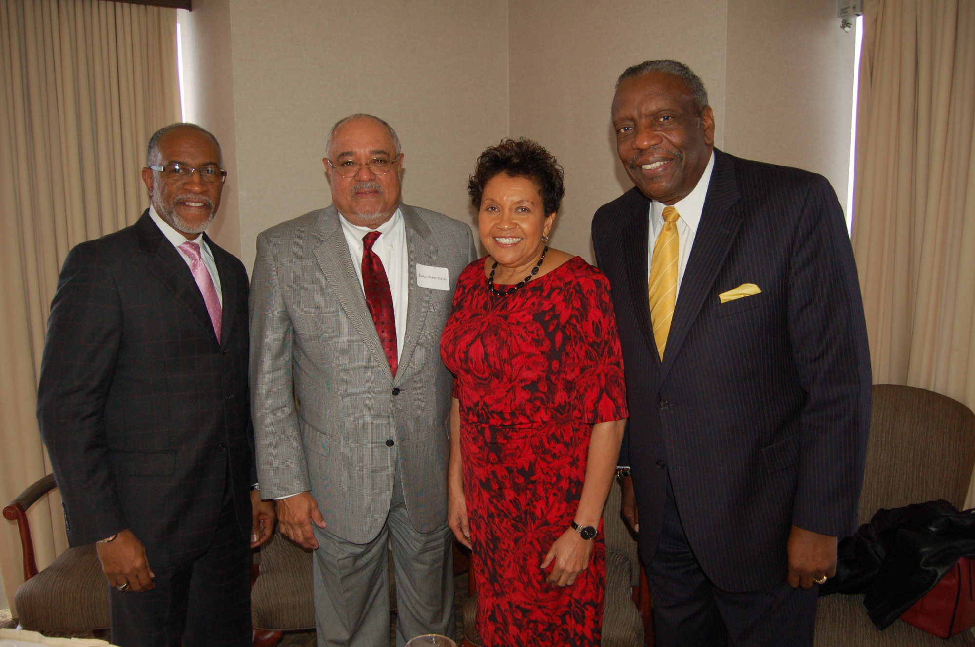 From left, Attorney A. Wellington Barlow, U.S. District Judge Brian Davis, Duval County Judge Pauline Drake and Nathaniel Glover, president of Edward Waters College and former Jacksonville sheriff.  