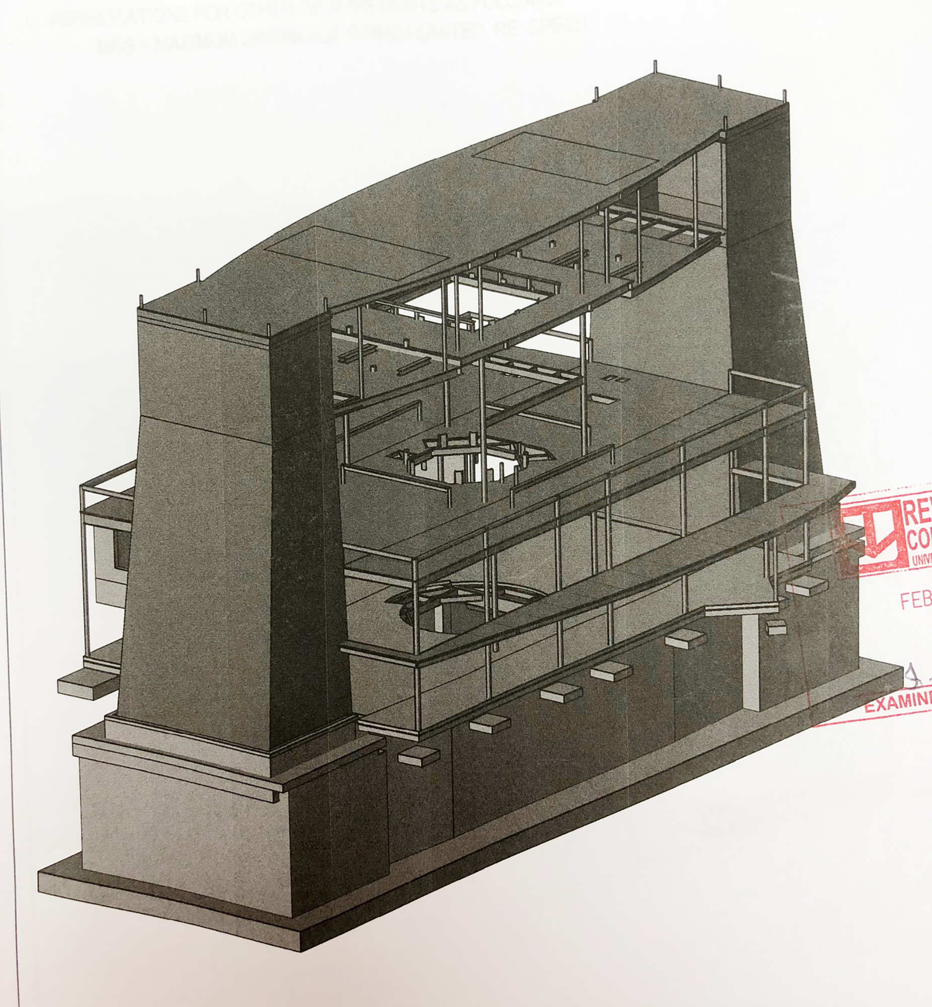 Plans submitted to the city show the interior of the iFly Indoor Skydiving structure.