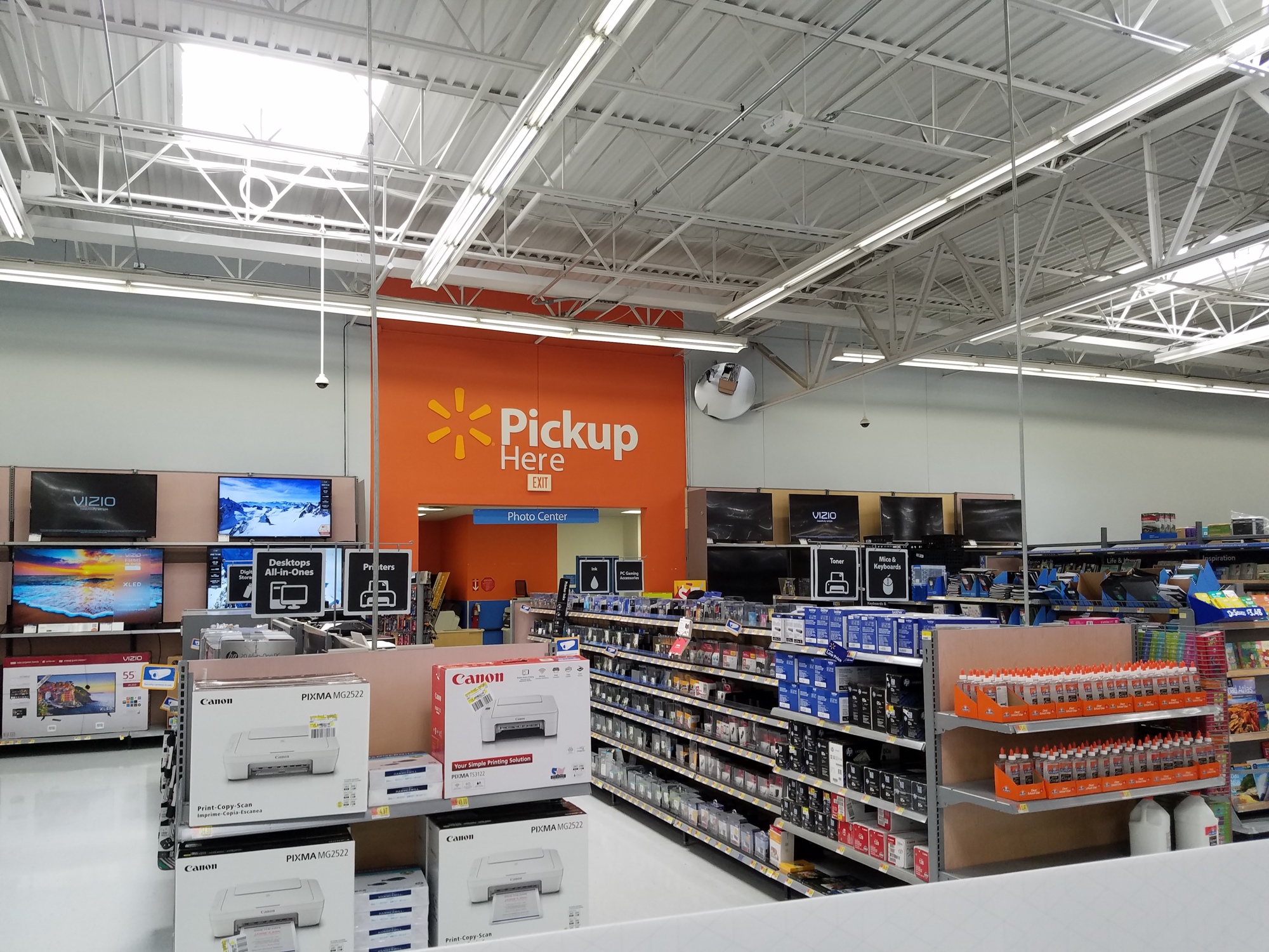 The merchandise pickup area at the Walmart Supercenter at 8808 Beach Blvd. is at the center rear of the store.
