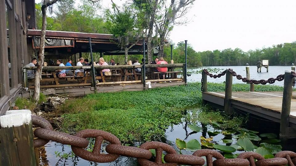 Clark's sits directly on the banks of Julington Creek.