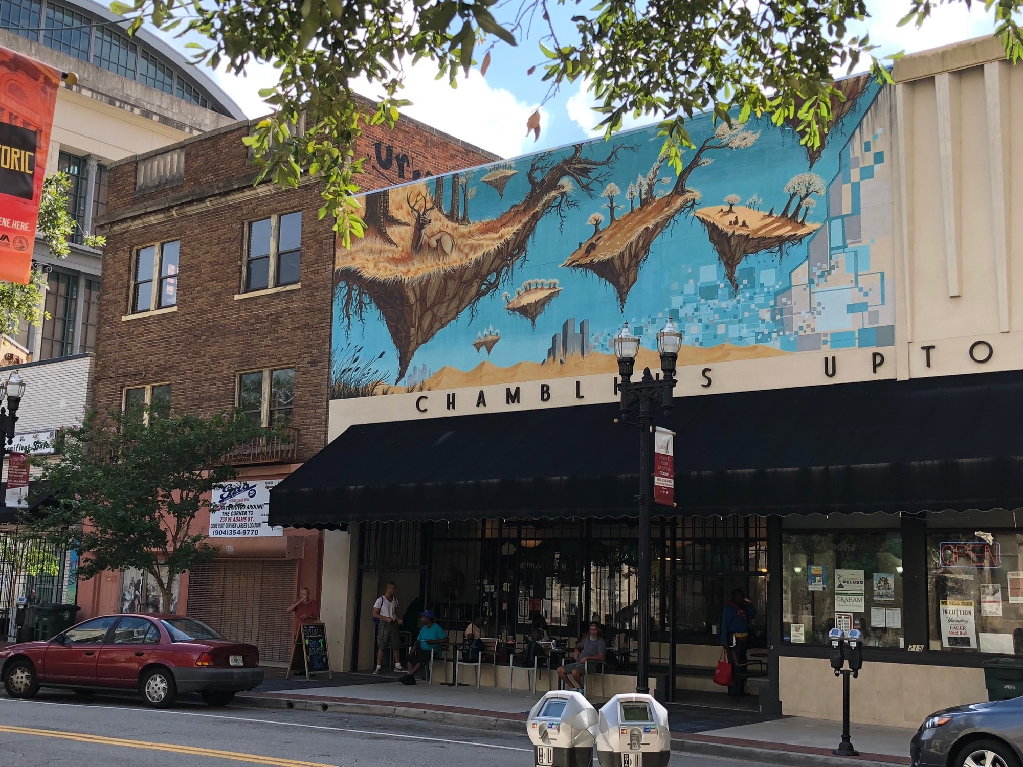 The building is adjacent to Chamblin’s Uptown at 215 N. Laura St.