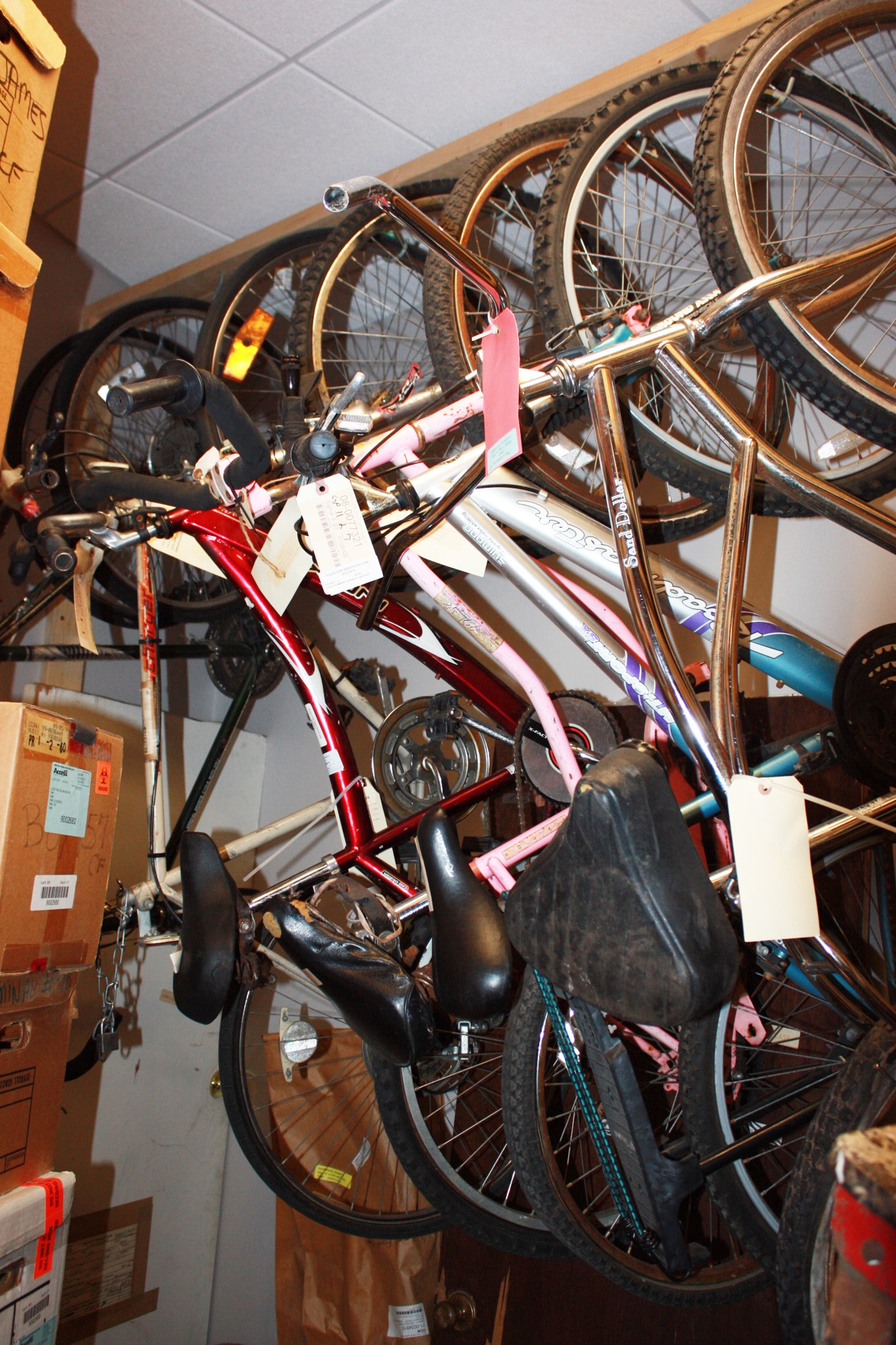 The Duval County Clerk of Courts evidence archive includes  bicycles that were entered into evidence during trials on charges ranging from drug offenses to murder.