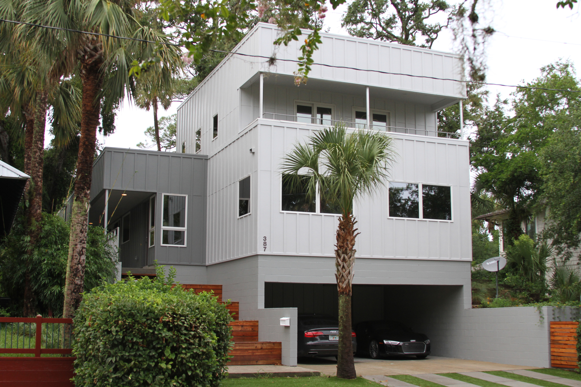 This three-story, three-bedroom, three-bath home at 387 8th St. in Atlantic Beach closed in June for $1.19 million. Photo by Maggie FitzRoy