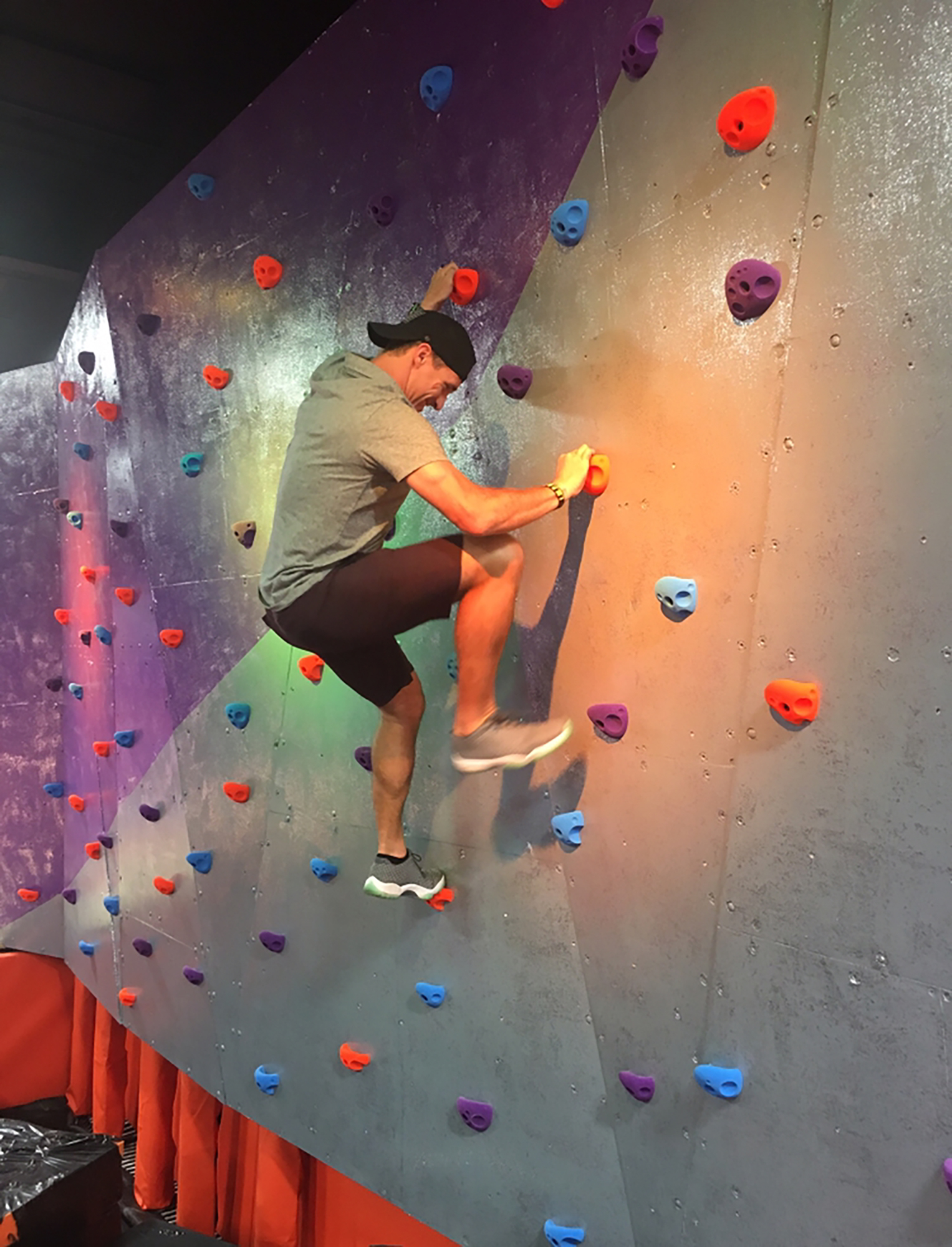 Climbing walls are among the features of Surge Adventure Park