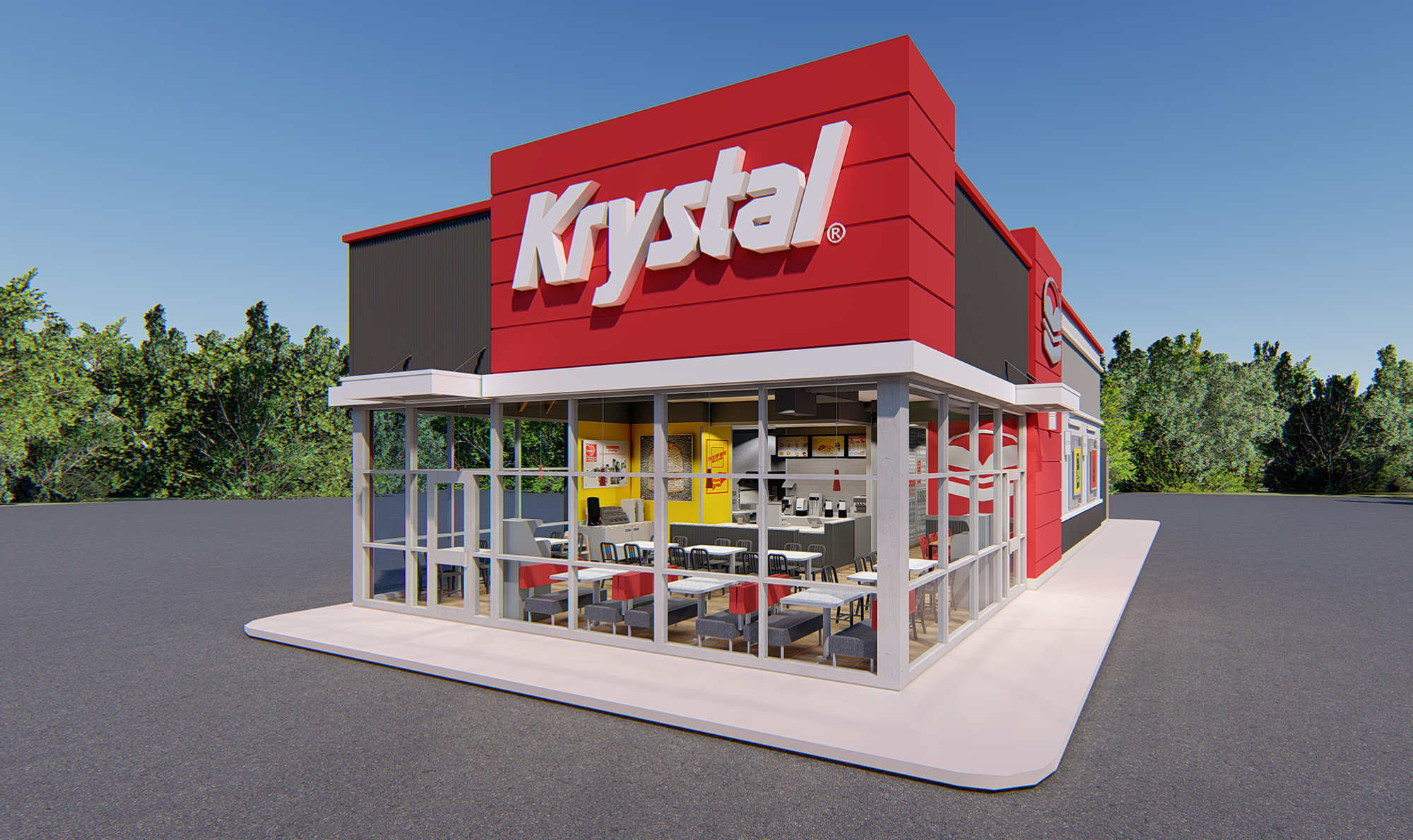 Krystal's new concept store will replace the University Boulevard restaurant.