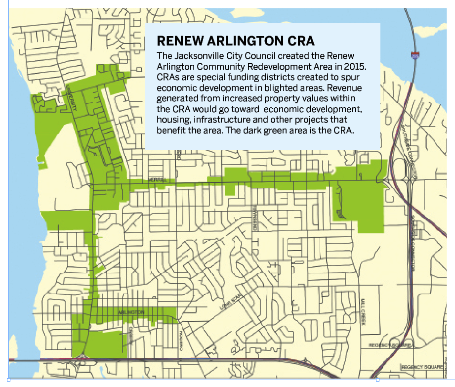 The Jacksonville City Council created the Renew Arlington Community Redevelopment Area in 2015. 