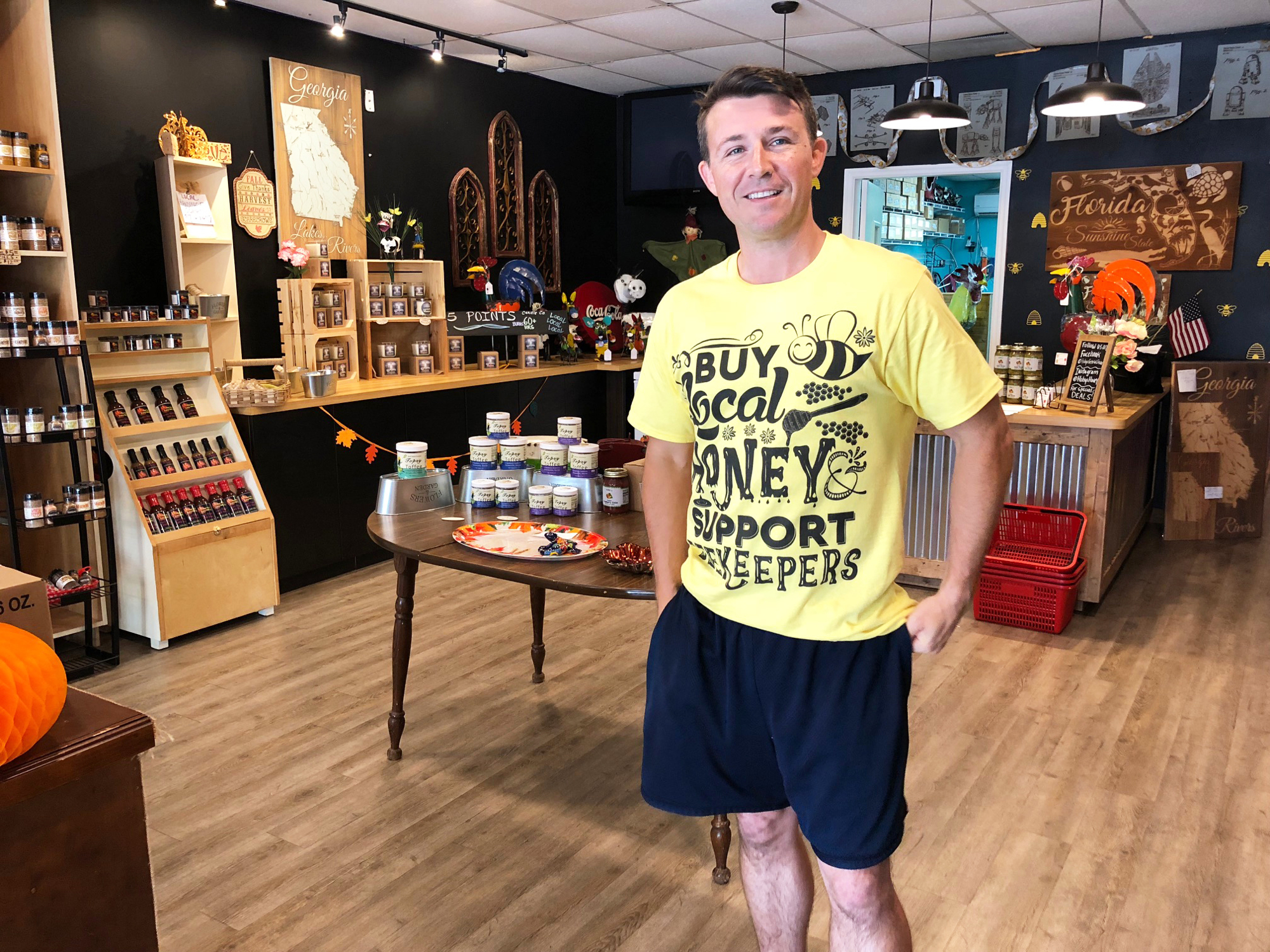 Ryan Hoback, owner of Hoby’s Honey & General Store at 11362 San Jose Blvd. in the Gates of Olde Mandarin shopping center. Hoback says his faith helped him overcome a dispute with the Sleiman brothers, and that now they are friends