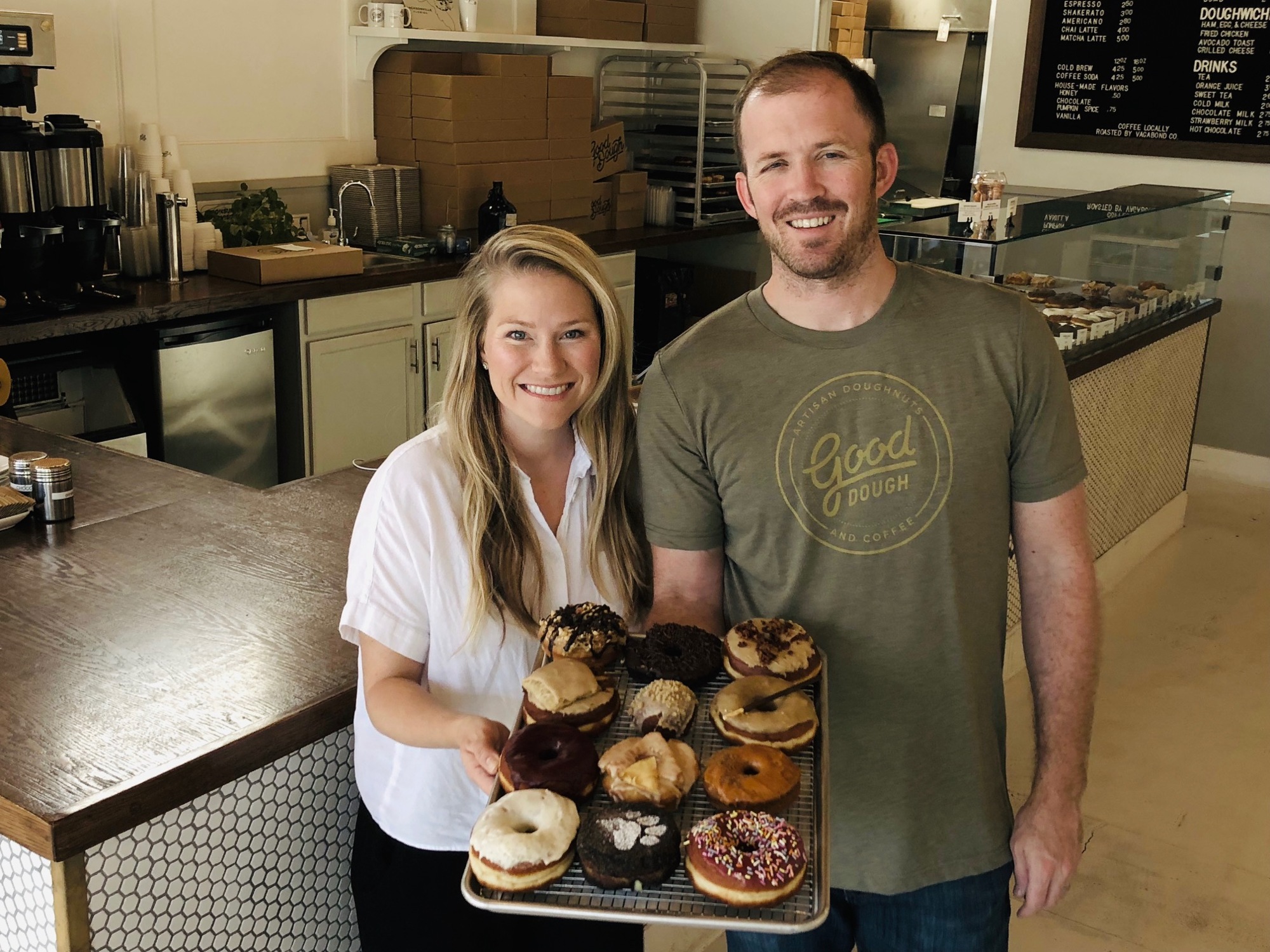 Good Dough Artisan Doughnuts and Coffee operates at 1636 Hendricks Ave., where the Moores opened in late April 2017.