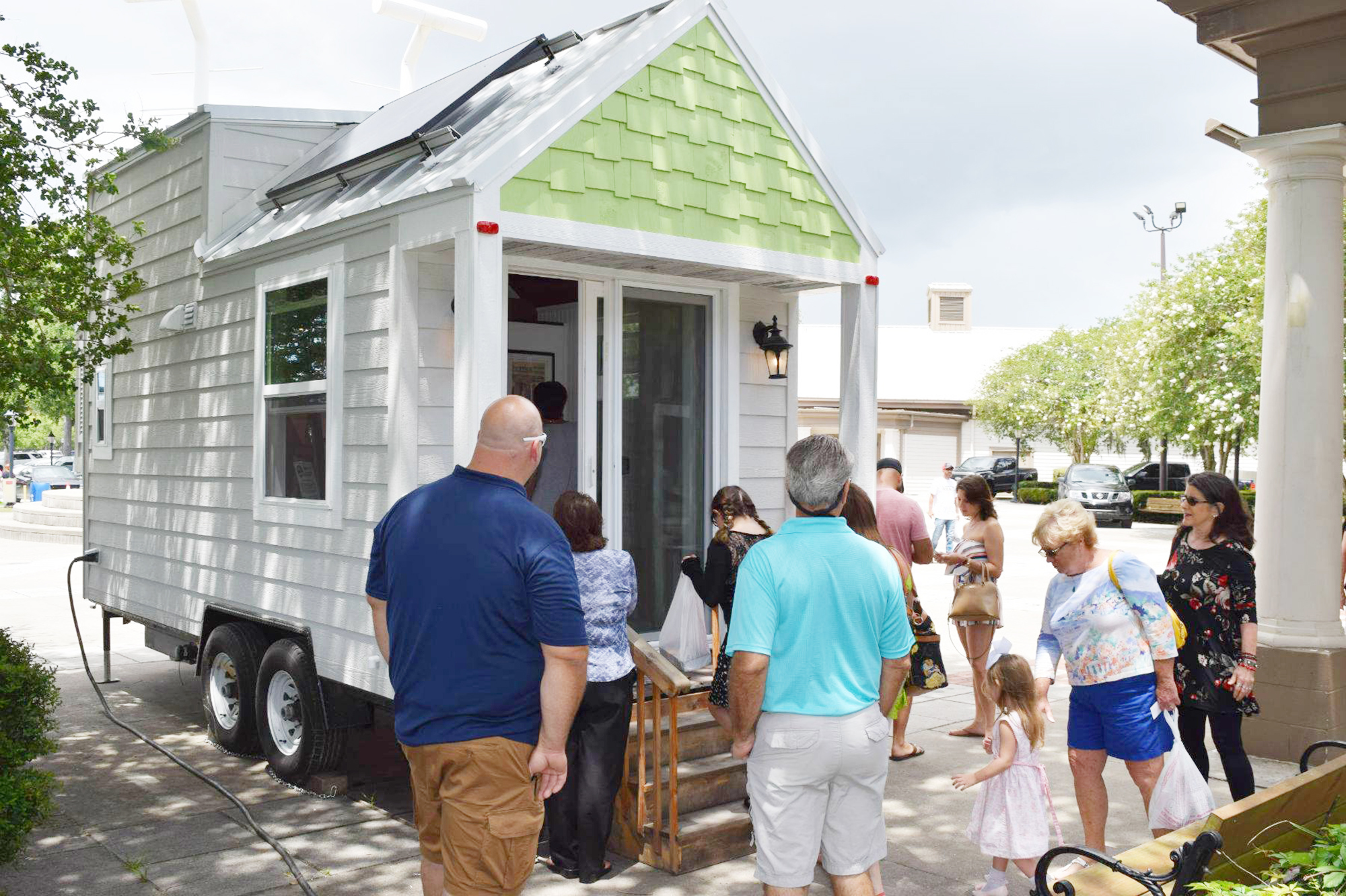Eco Relics, which is taking part in the project, built a tiny house with recycled and reclaimed materials as a demonstration.