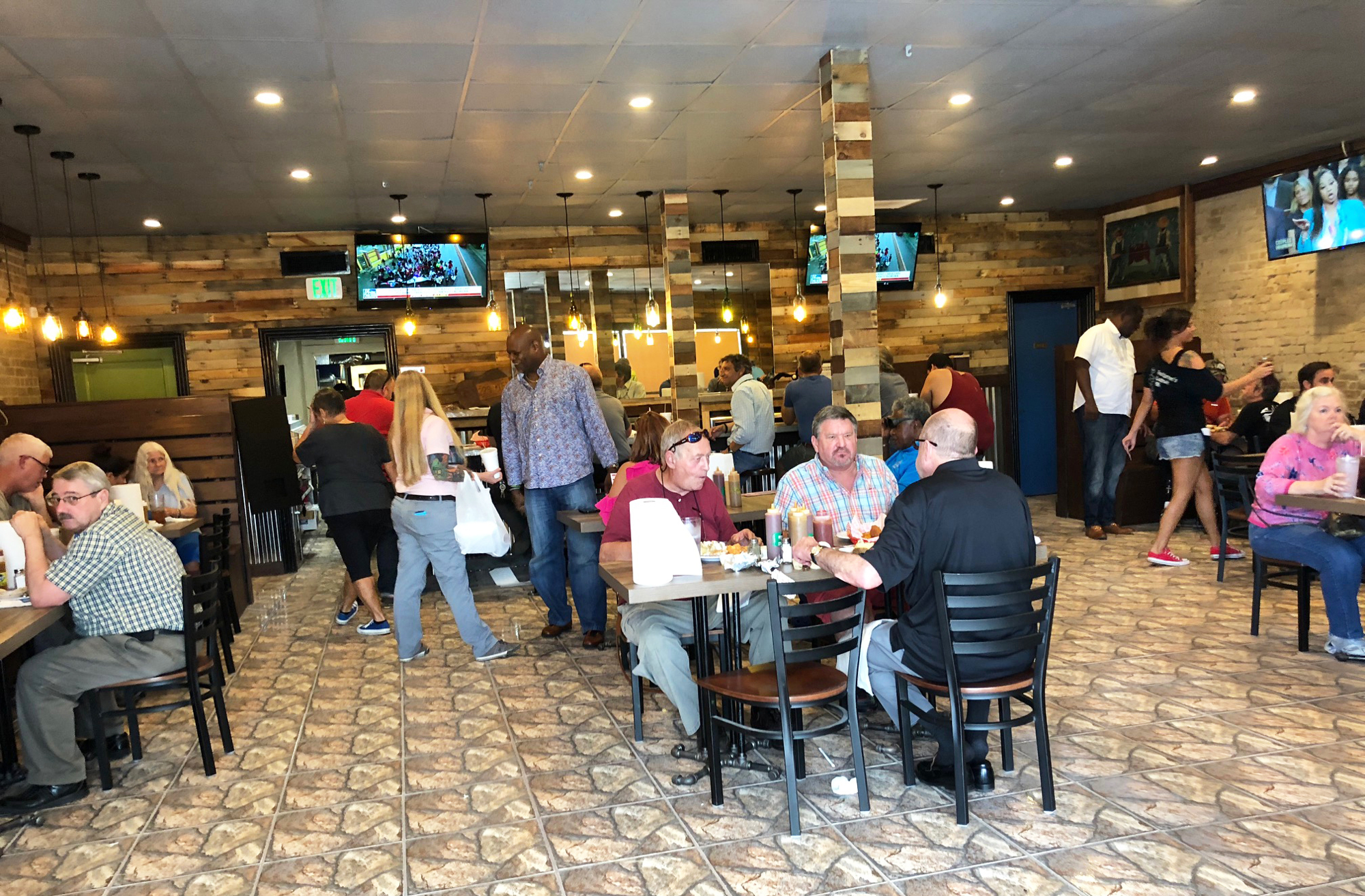 Fred Cotten's Landmark BBQ  was packed for lunch Friday.