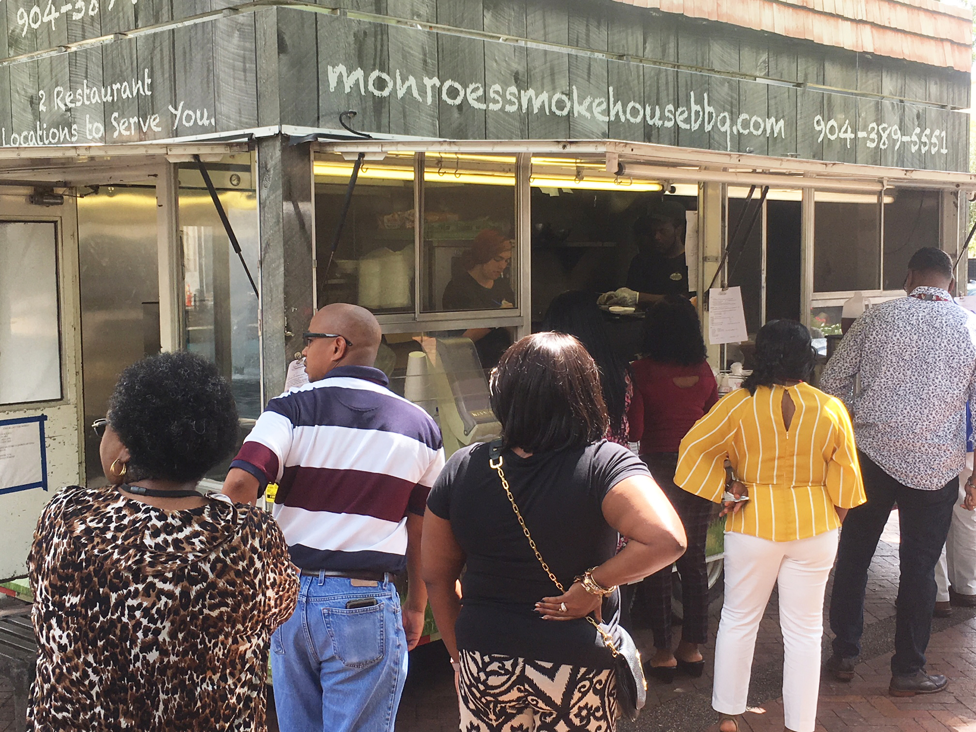 Keith Waller, owner of Monroe’s BBQ, started  a food truck to promote his Westside restaurant.  He now has a second location on Beach Boulevard.