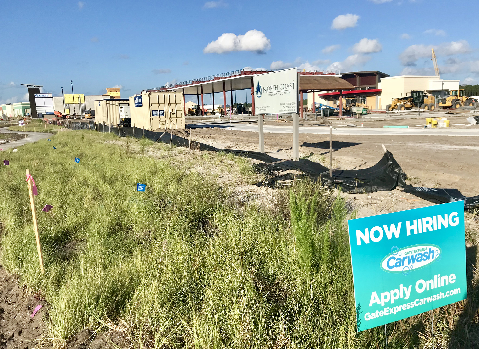 The Gate convenience store and car wash is under construction at The Pavilion at Durbin Park.