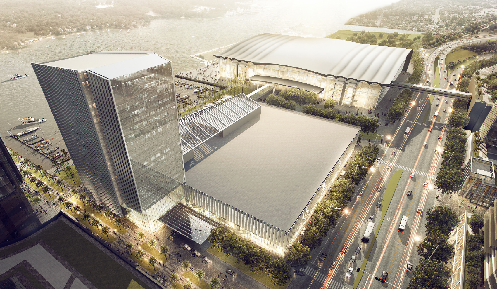 Jacksonville Jaguars owner Shad Khan has proposed building a convention center in Metropolitan Park.