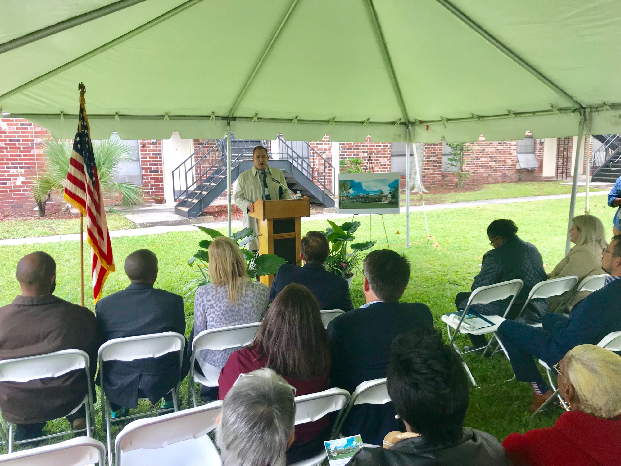 The Millennia Companies CEO Frank Sinito speaks at the groundbreaking.