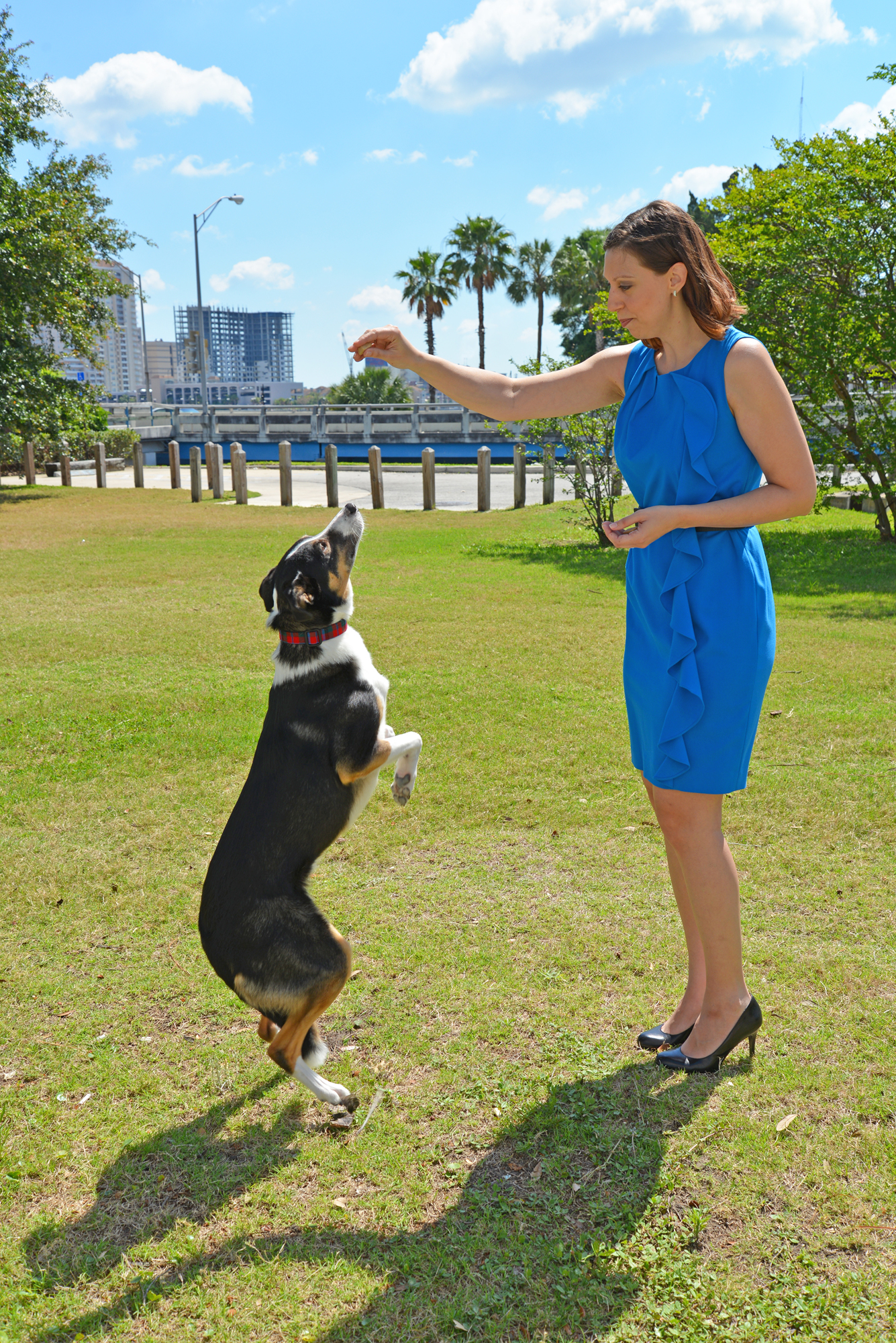 Attorney Kelly Karstaedt and her dog, Orion.