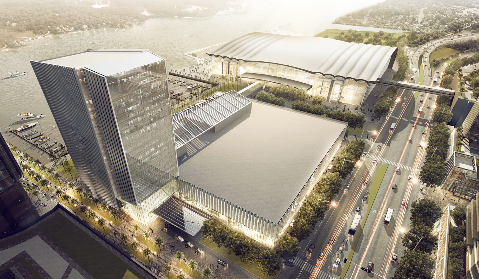 Jacksonville Jaguars owner Shad Khan wants to build convention center complex along the St. Johns River at Metropolitan Park.
