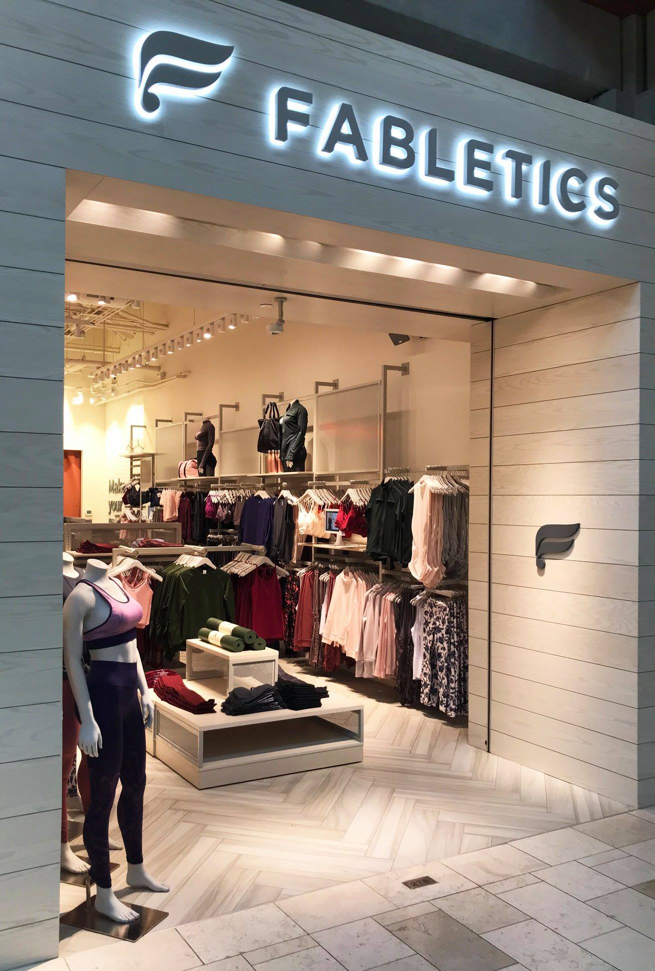 Fabletics has 25 locations in North America. In Florida it has stores in Boca Raton, Sarasota and Tampa.