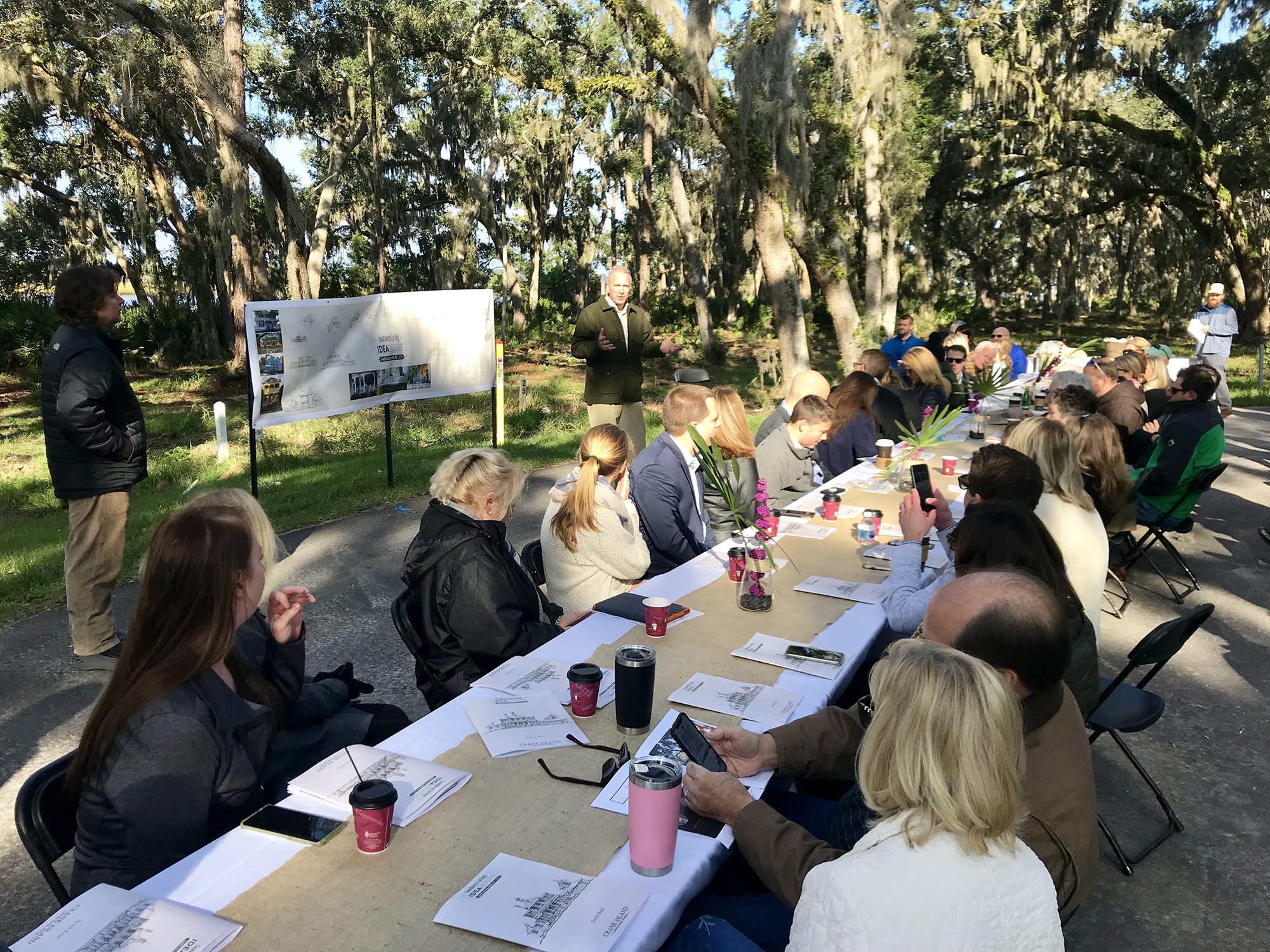 One of the 113 lots in the planned Crane Island development was selected for a model home for Southern Living magazine. Jacksonville homebuilder Riverside Homes was selected to construct the house. 