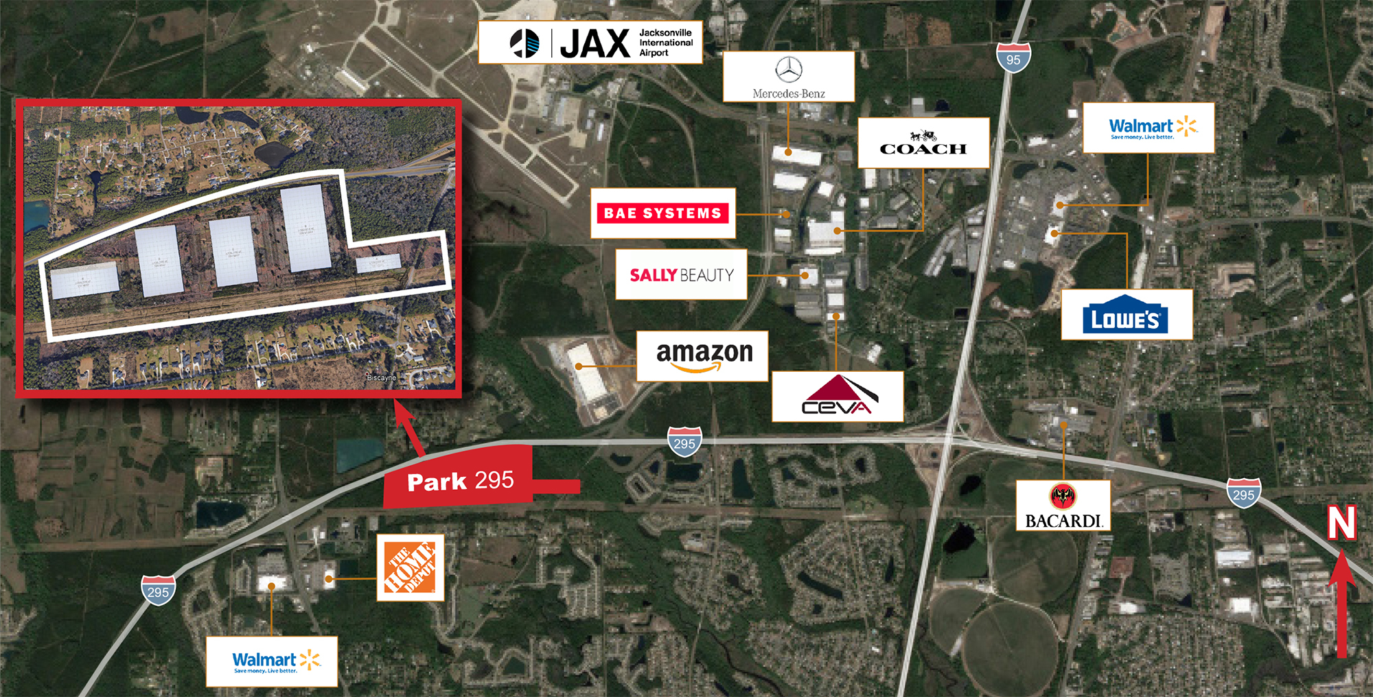 The Park 295 Industrial Park is under development in North Jacksonville near Jacksonville International Airport.