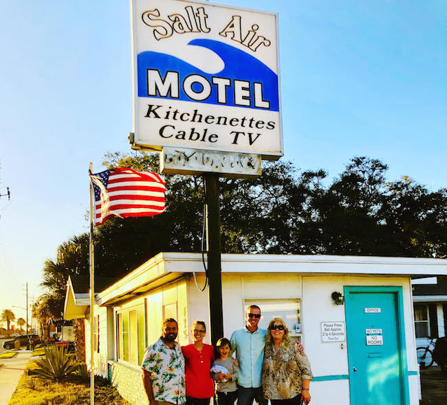 From left, Salt Air Motel buyer Charles 