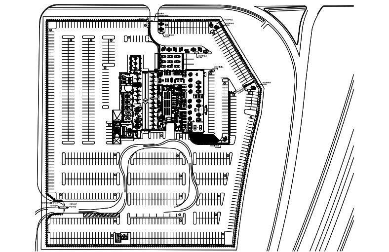 The site plan for the possible dealership at southwest  Interstate 295 and Commonwealth Avenue.