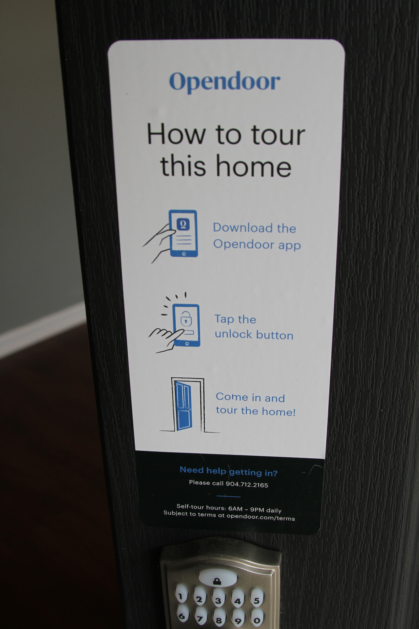 Digital locks allow anyone with an Opendoor smartphone app to tour a home with or without a Realtor.