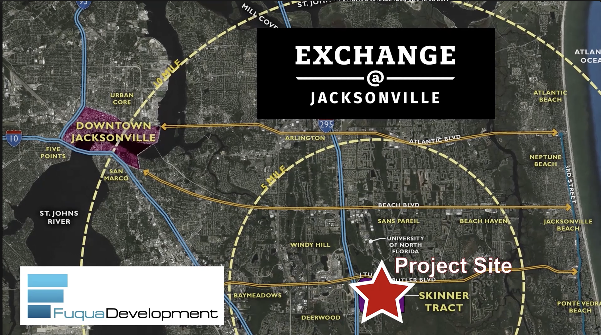 The Exchange is planned at at southeast Butler Boulevard and Interstate 295.