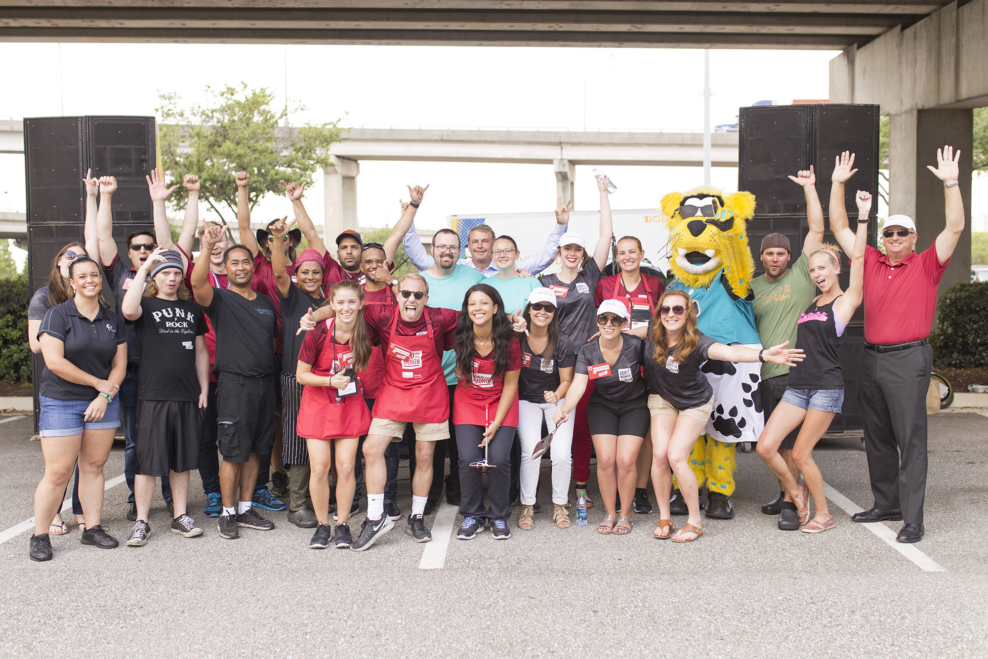 Participants celebrate at the 2018 CEO for One Month boot camp in Jacksonville.