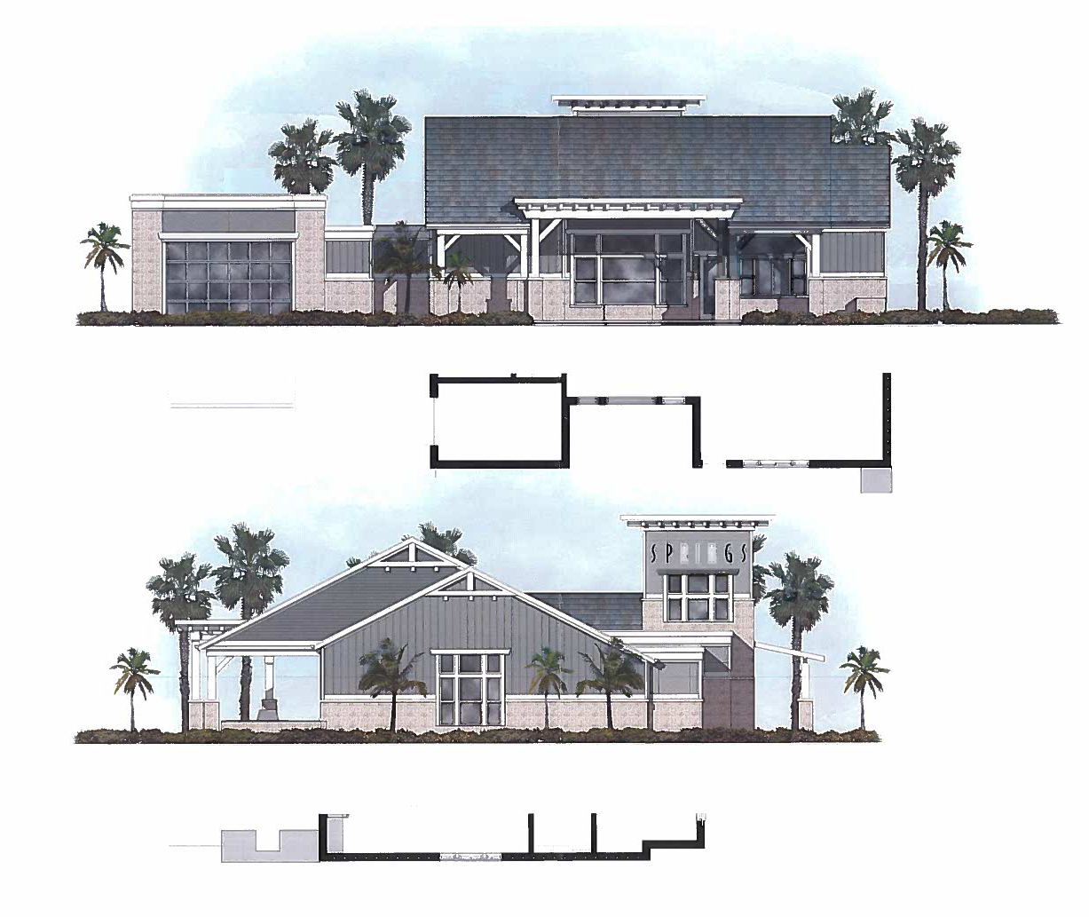 The rear elevation of the Springs at Flagler Center.