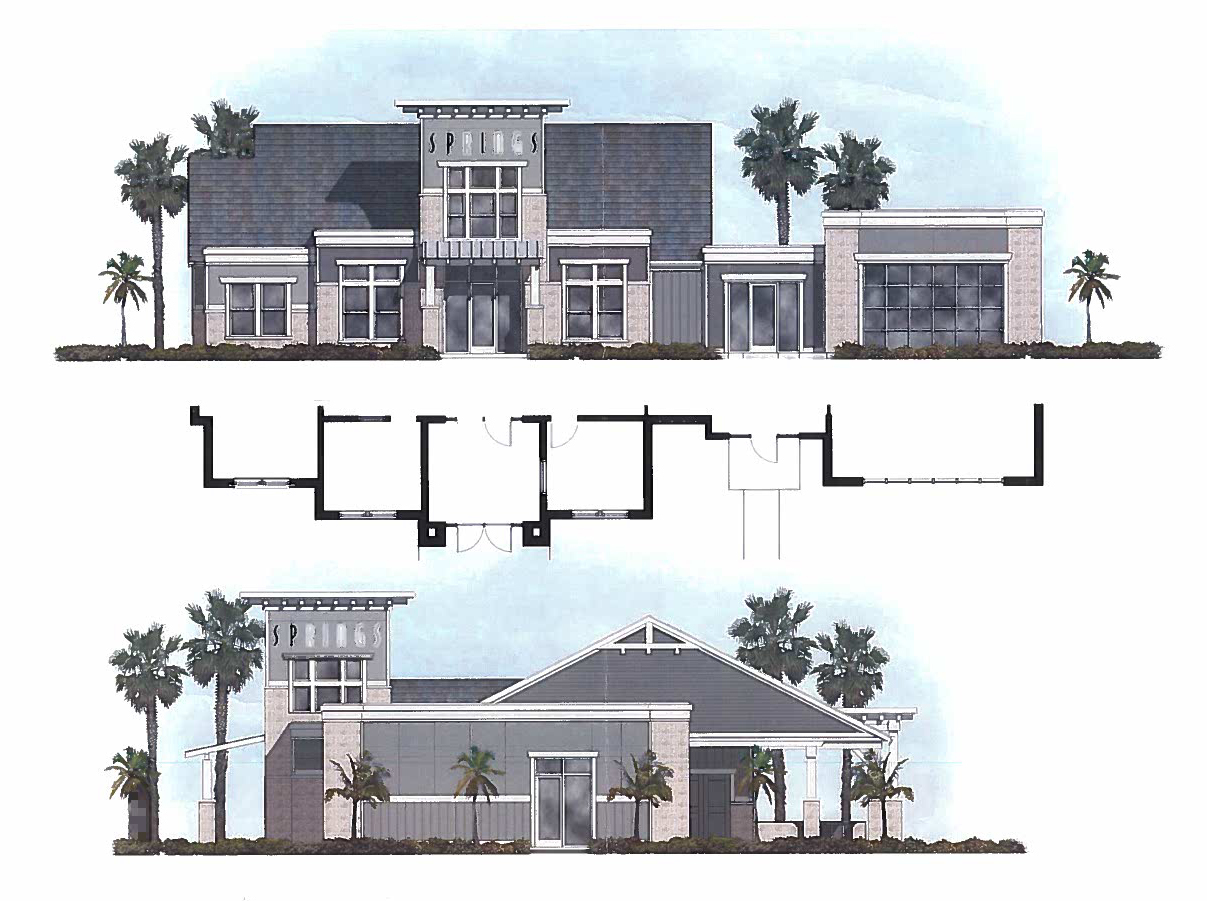 The front elevation for the Springs at Flagler Center.