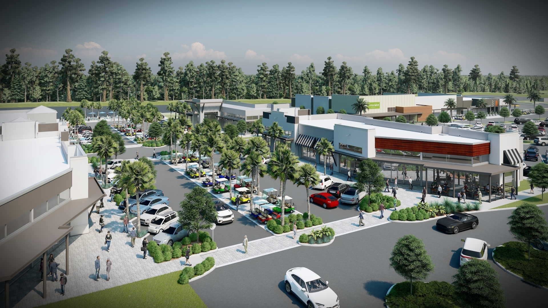 GreenWise Market is coming to Nocatee Town Center, shown in the top right of this rendering.