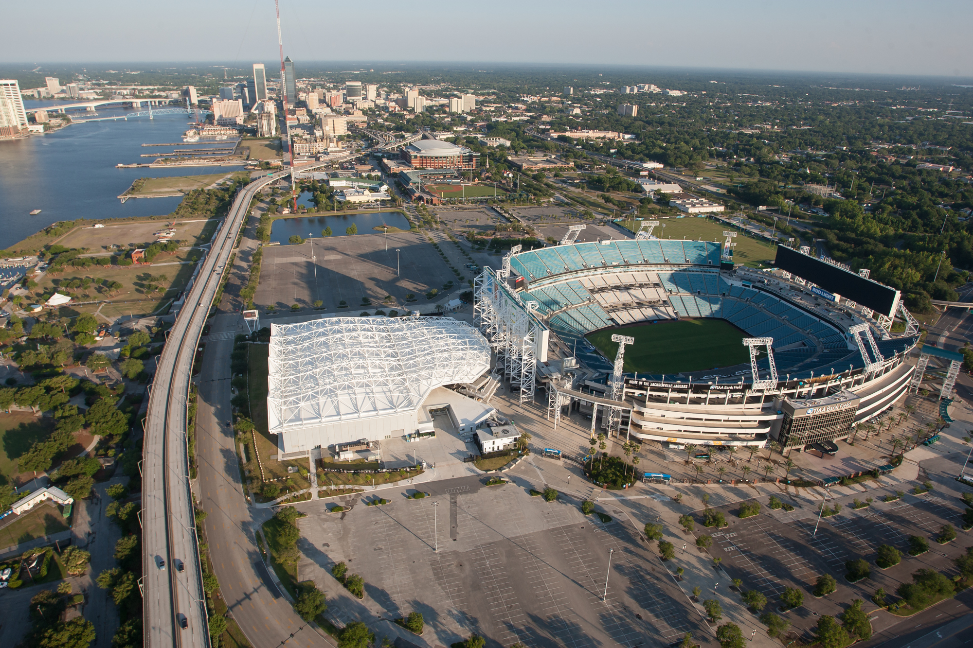 Daily’s Place Amphitheater, next to TIAA Bank Field and VyStar Veterans Memorial Area, top right. (City of Jacksonville)