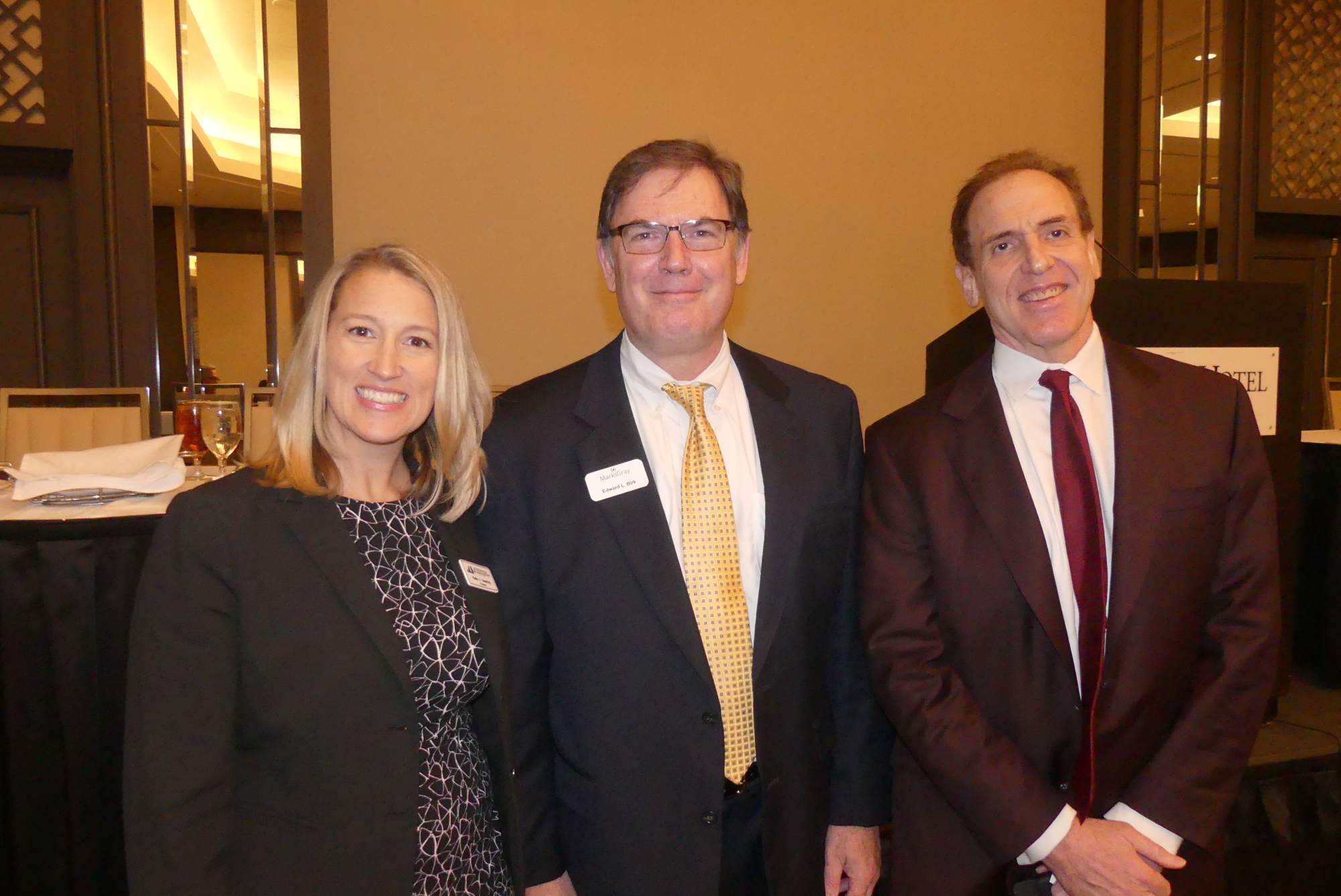 Dearing with JBA Health & Wellness Committee Chair Ed Birk, center, and Brian Cuban, an attorney, author and recovering alcohol and drug addict who was the guest speaker at the association’s January meeting.