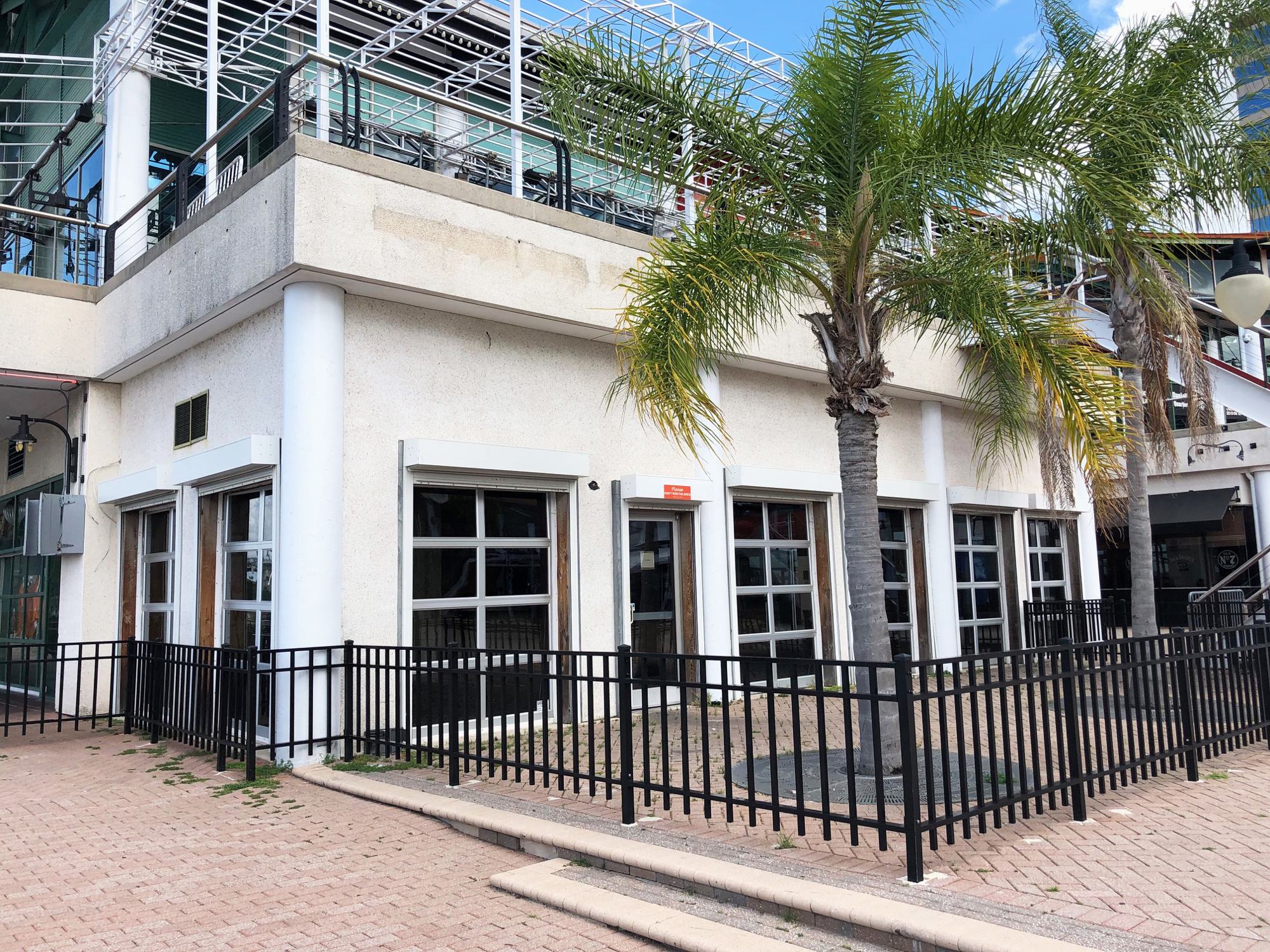 The former Hooters restaurant space at the landing.