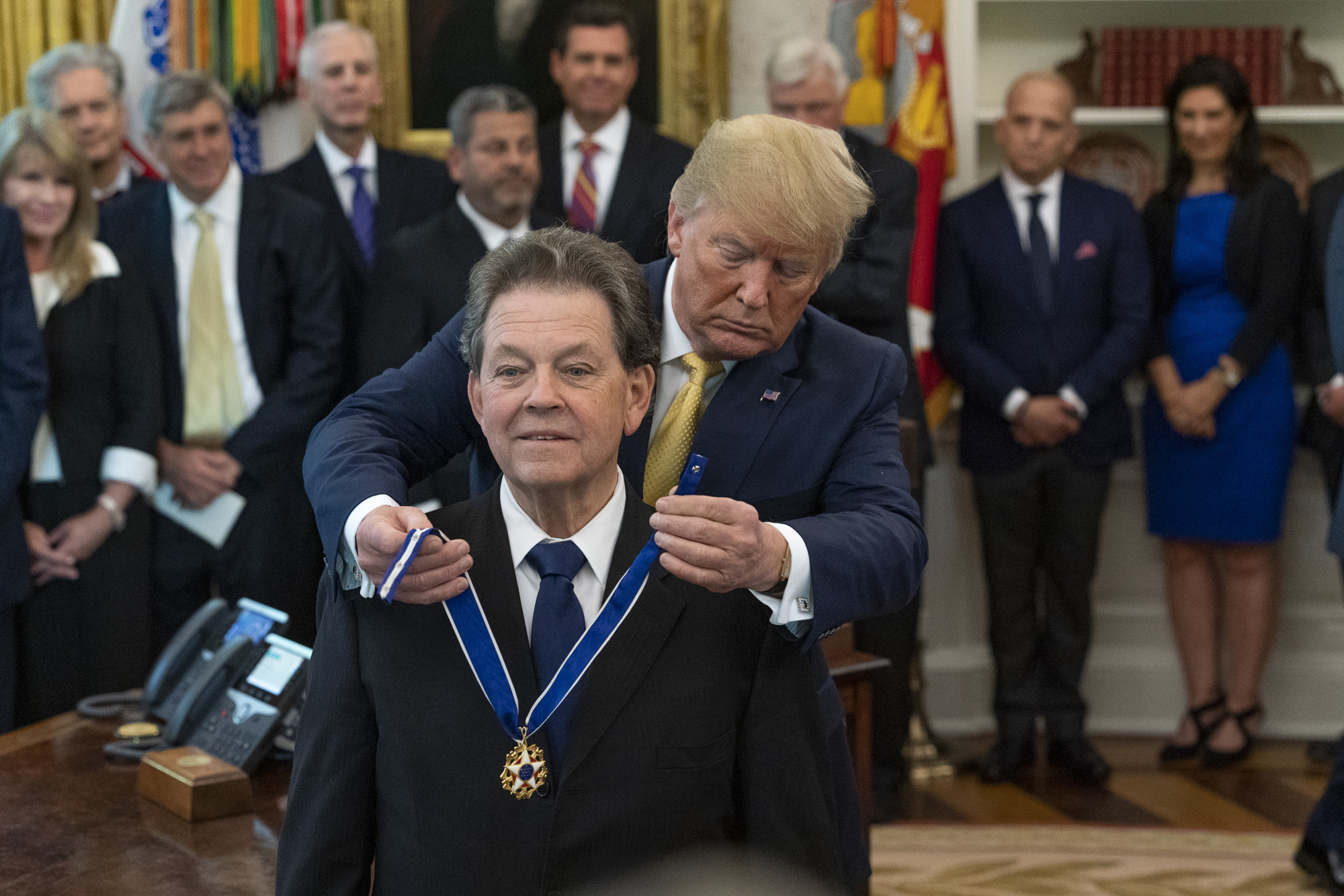 Economist Arthur Laffer, a member of the Gee Group board of directors, is awarded the Presidential Medal of Freedom by President Trump.