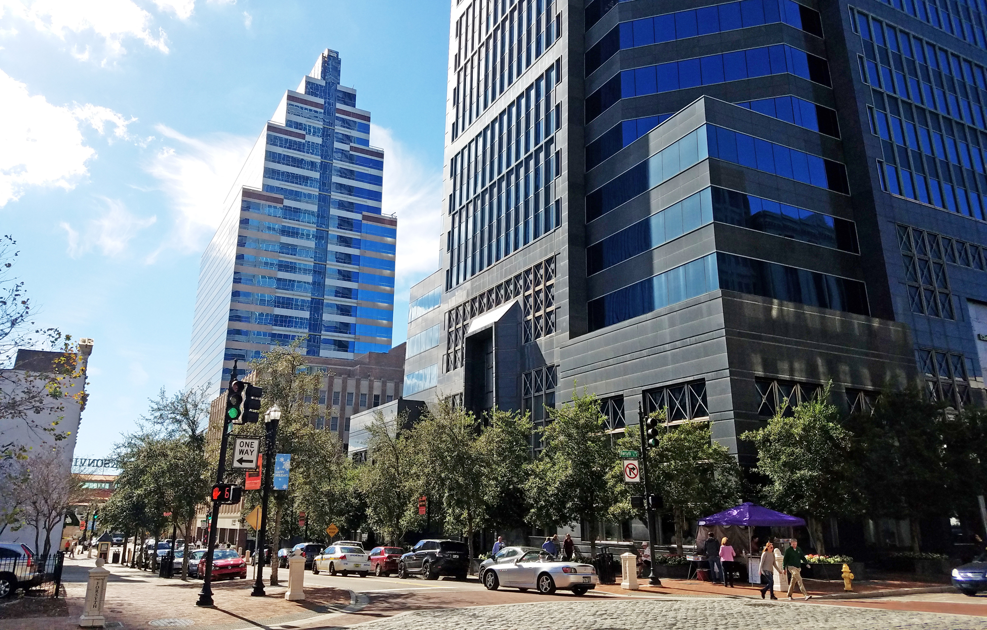 SunTrust is moving from the building bought by VyStar to the Bank of America Tower, right.